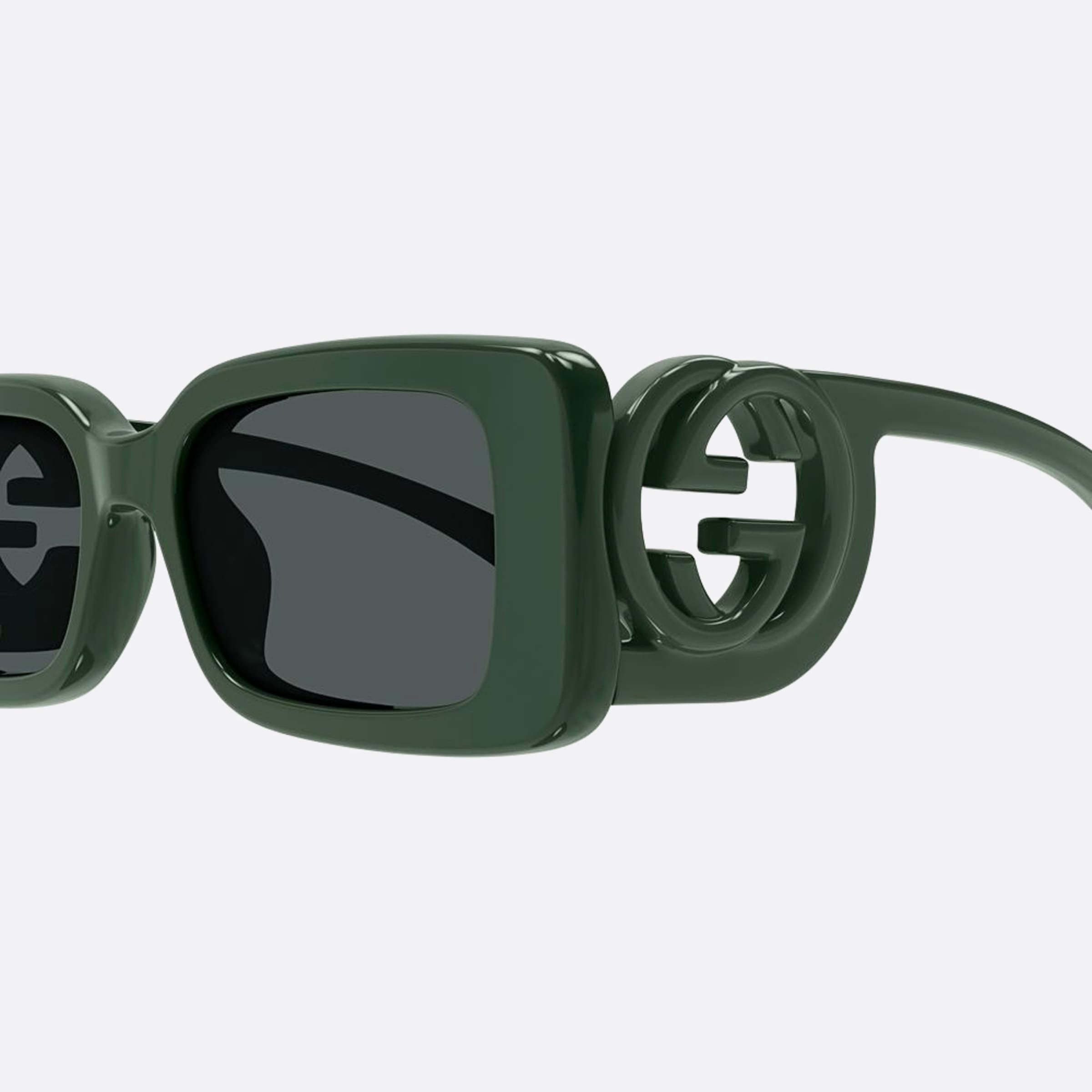 Gucci 54mm Wem Grey Rectangle Women Sunglasses - Detail View
