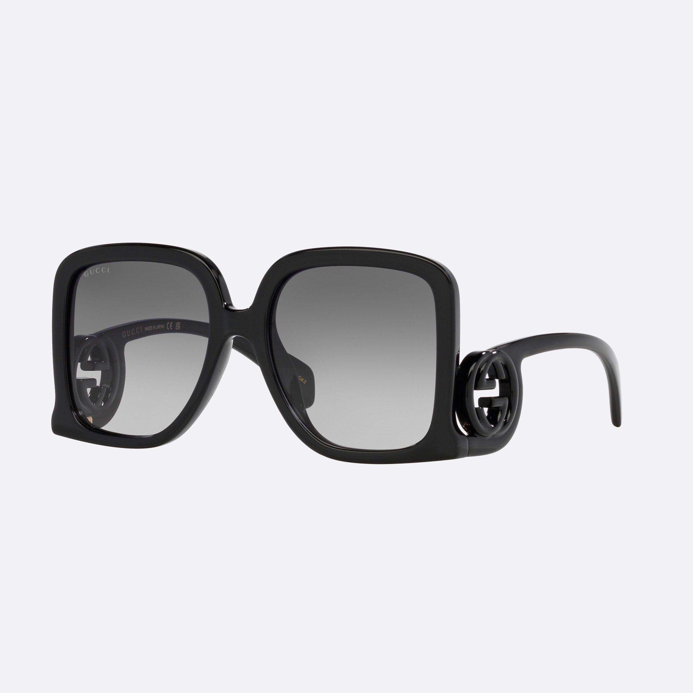 Gucci 58mm Black Rectangle Woman Sunglasses - Main View