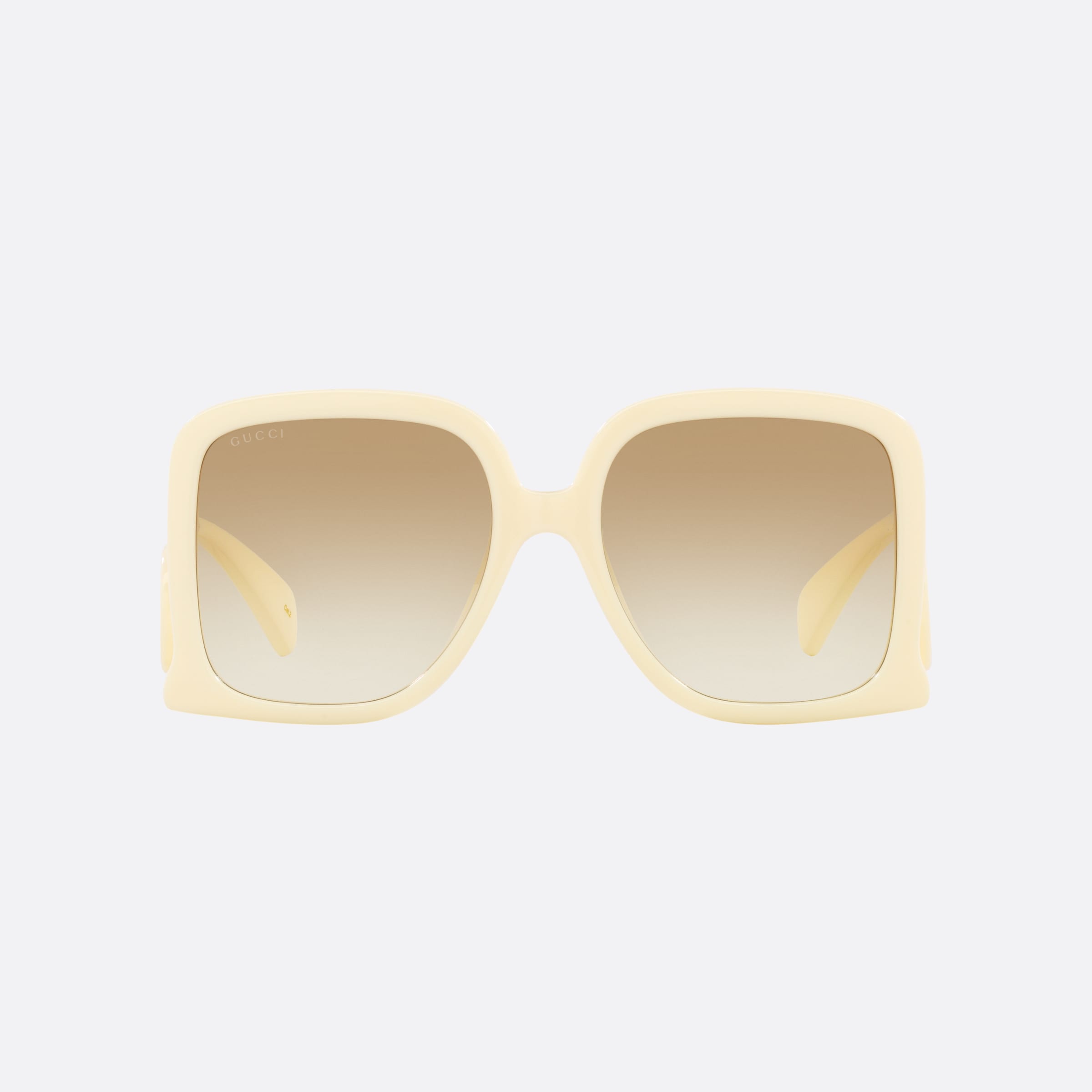 Gucci 58mm Dgb Beige Rectangle Woman Sunglasses - Side View