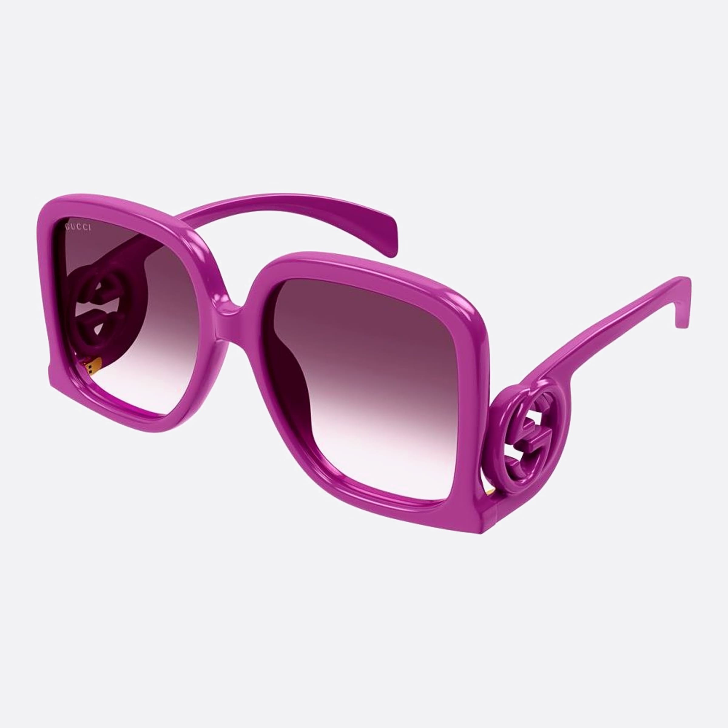 Gucci 58mm Bjk Pink Oversize Women Sunglasses - Side View