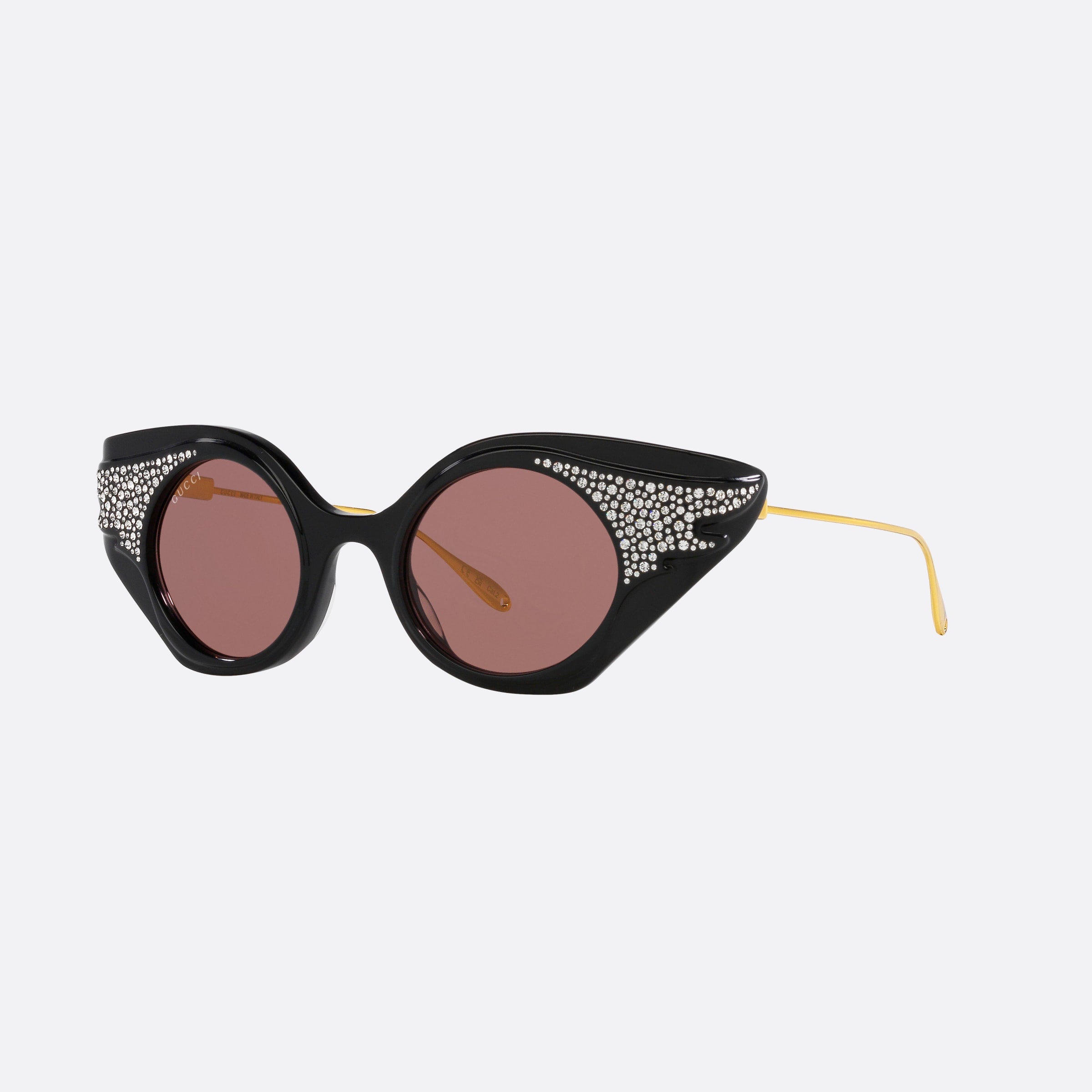 Gucci 44mm Black Rectangle Women Sunglasses - Main View