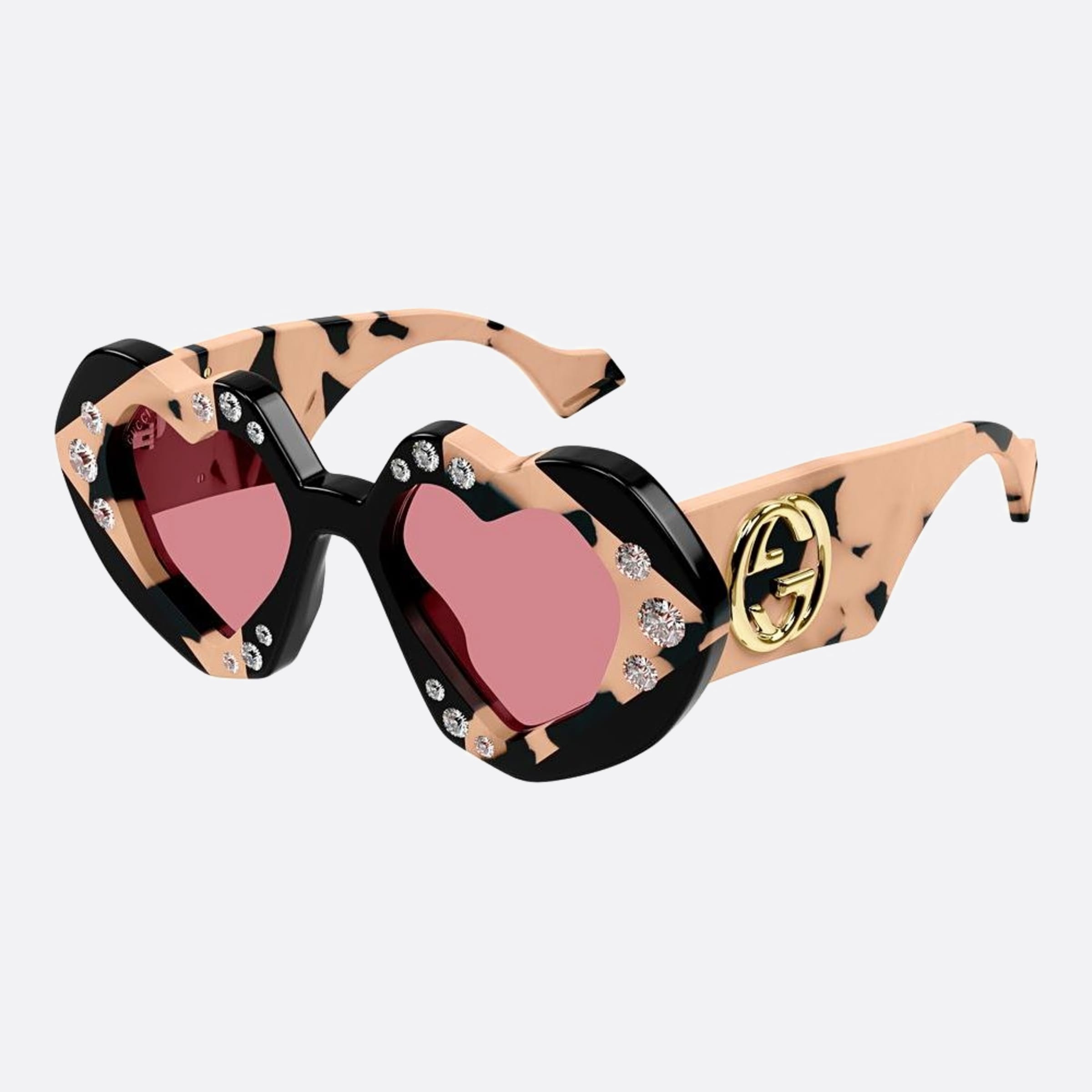 Gucci 48mm Black Geometric Women Sunglasses - Side View