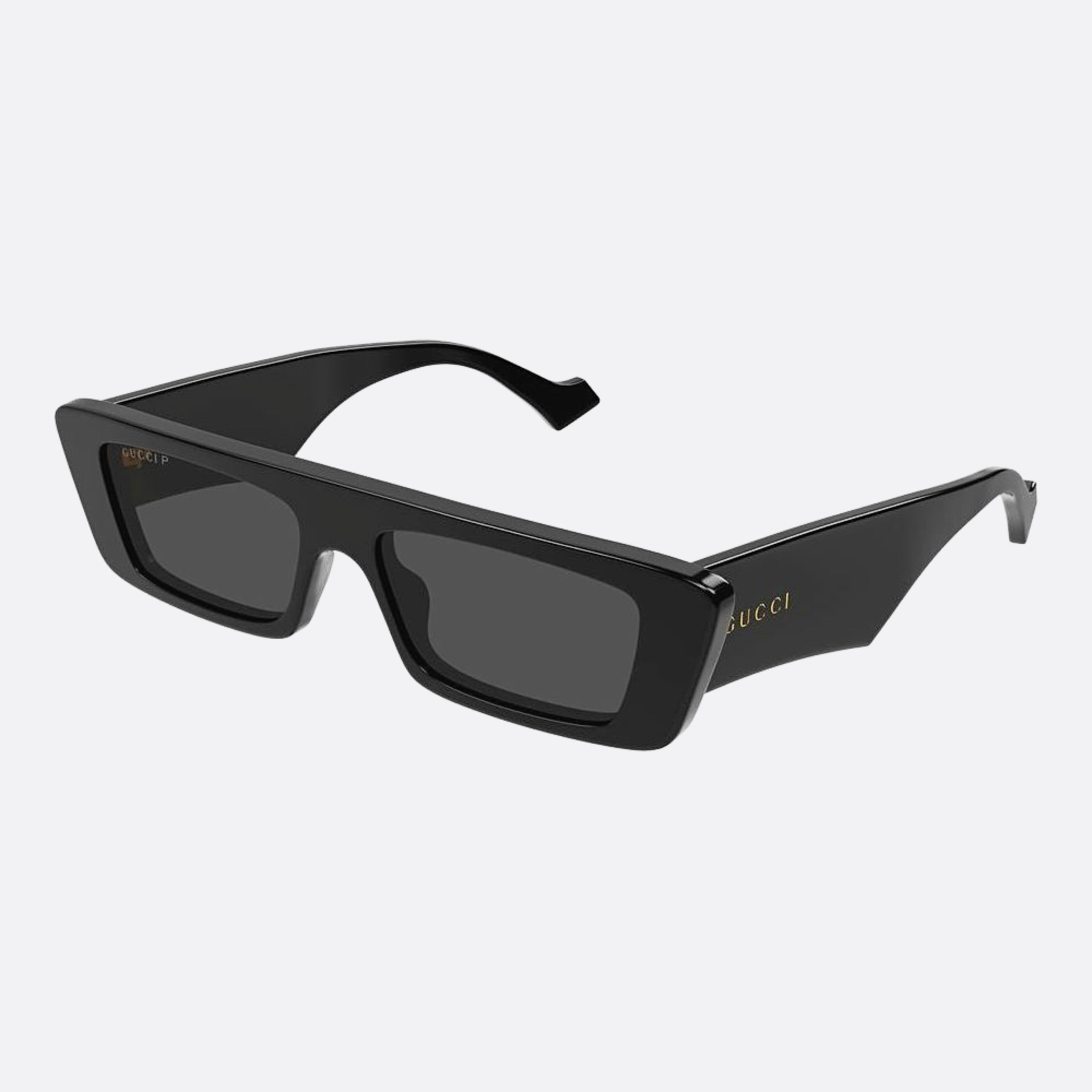 Gucci 54mm Lou Black Squared Polarized Men Sunglasses - Side View