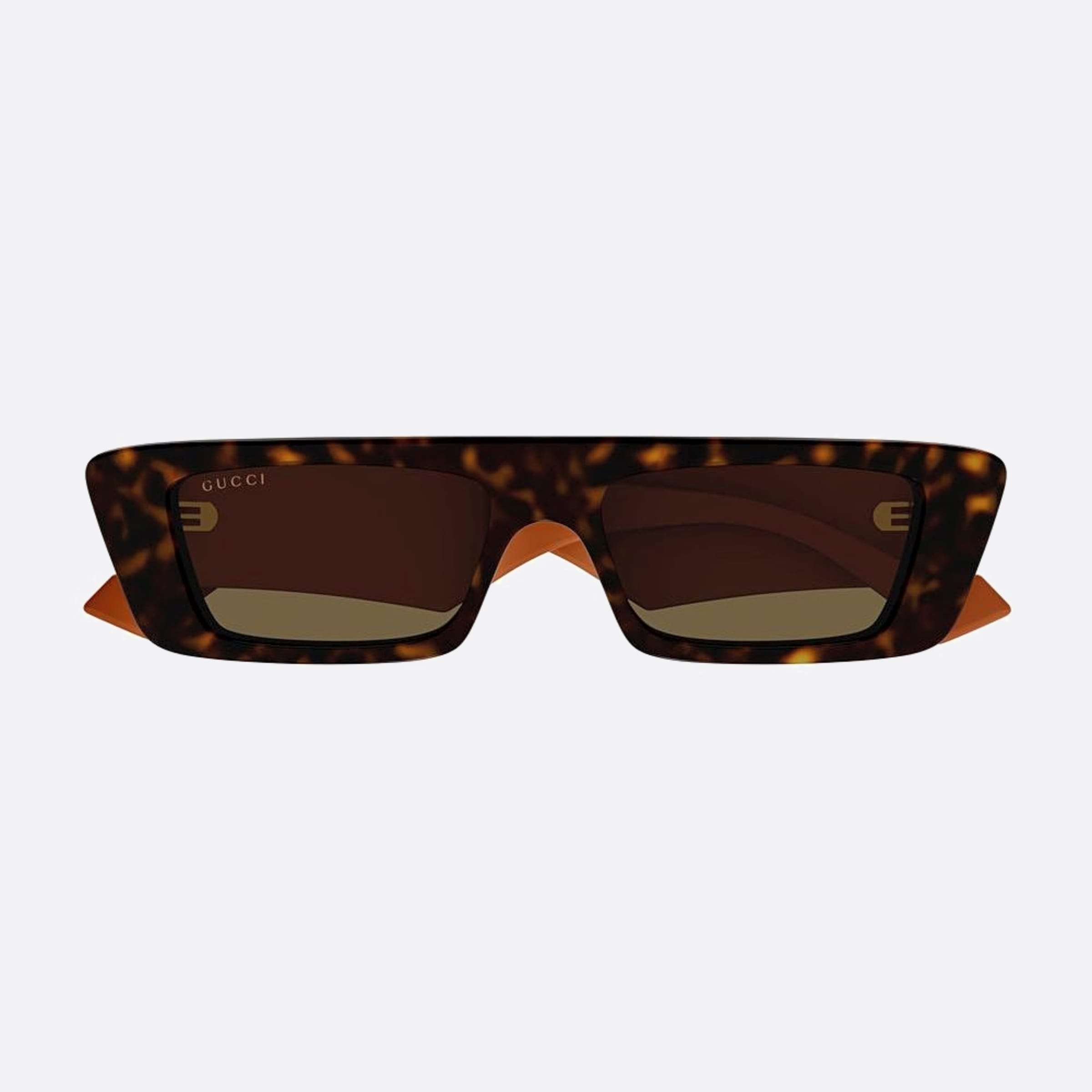 Gucci 54mm Havana Squared Men Sunglasses - Detail View