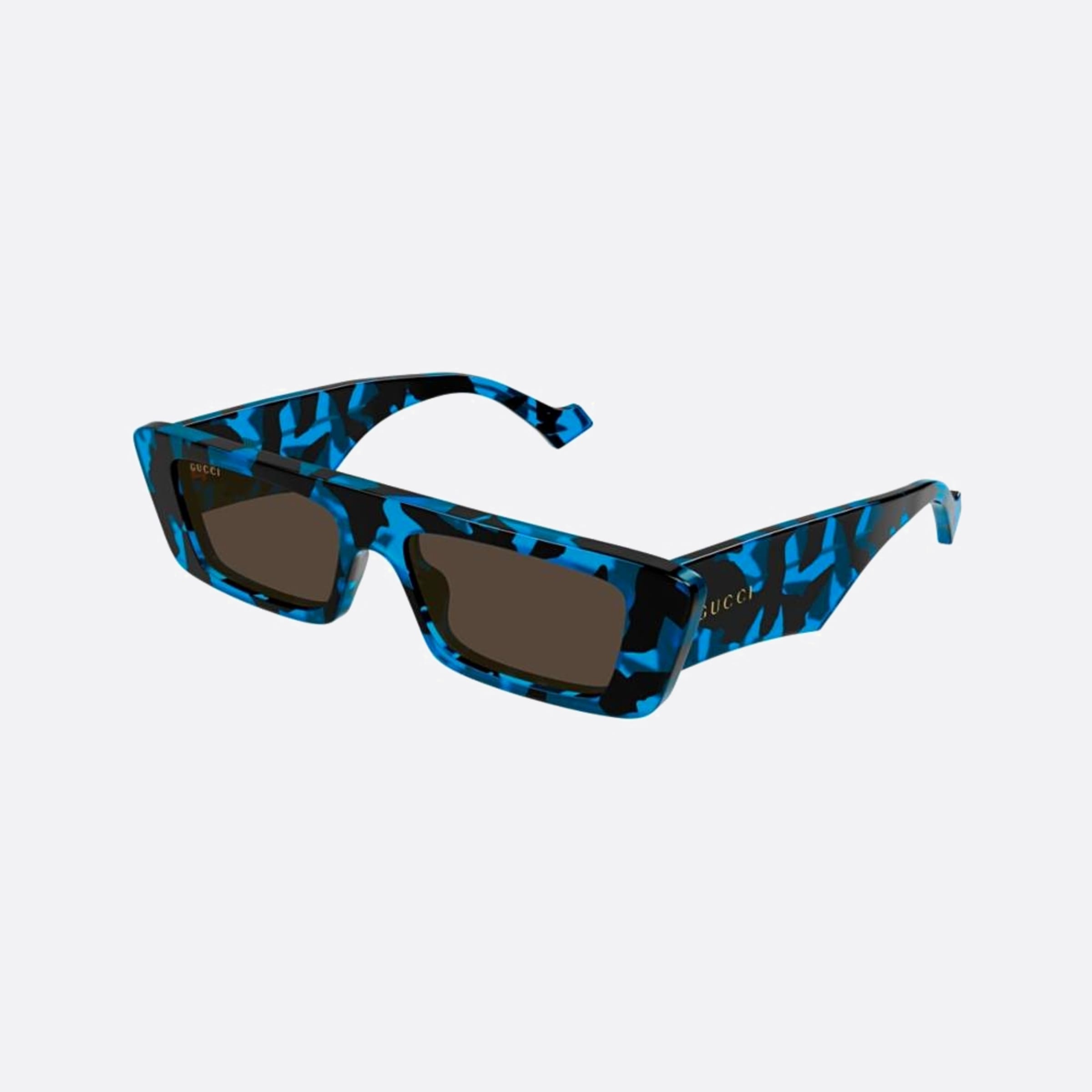 Gucci 54mm Frs Havana Squared Men Sunglasses - Side View