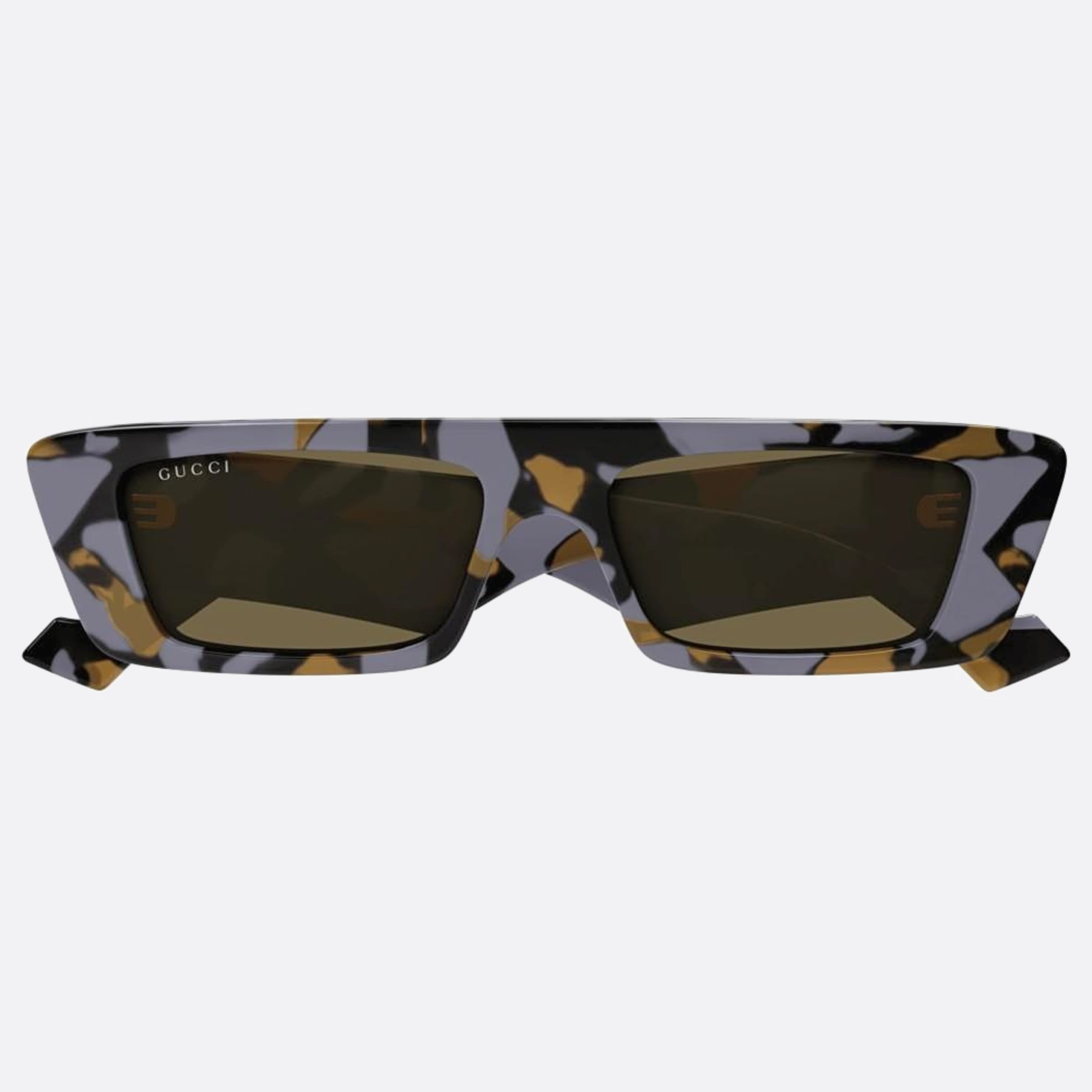 Gucci 54mm Havana Squared Men Sunglasses - Main View