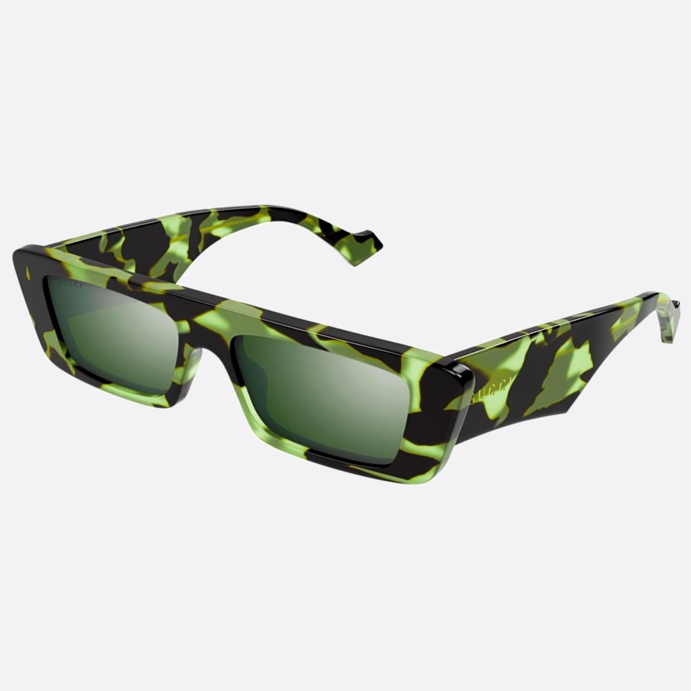 Gucci 54mm Havana Squared Men Sunglasses - Side View