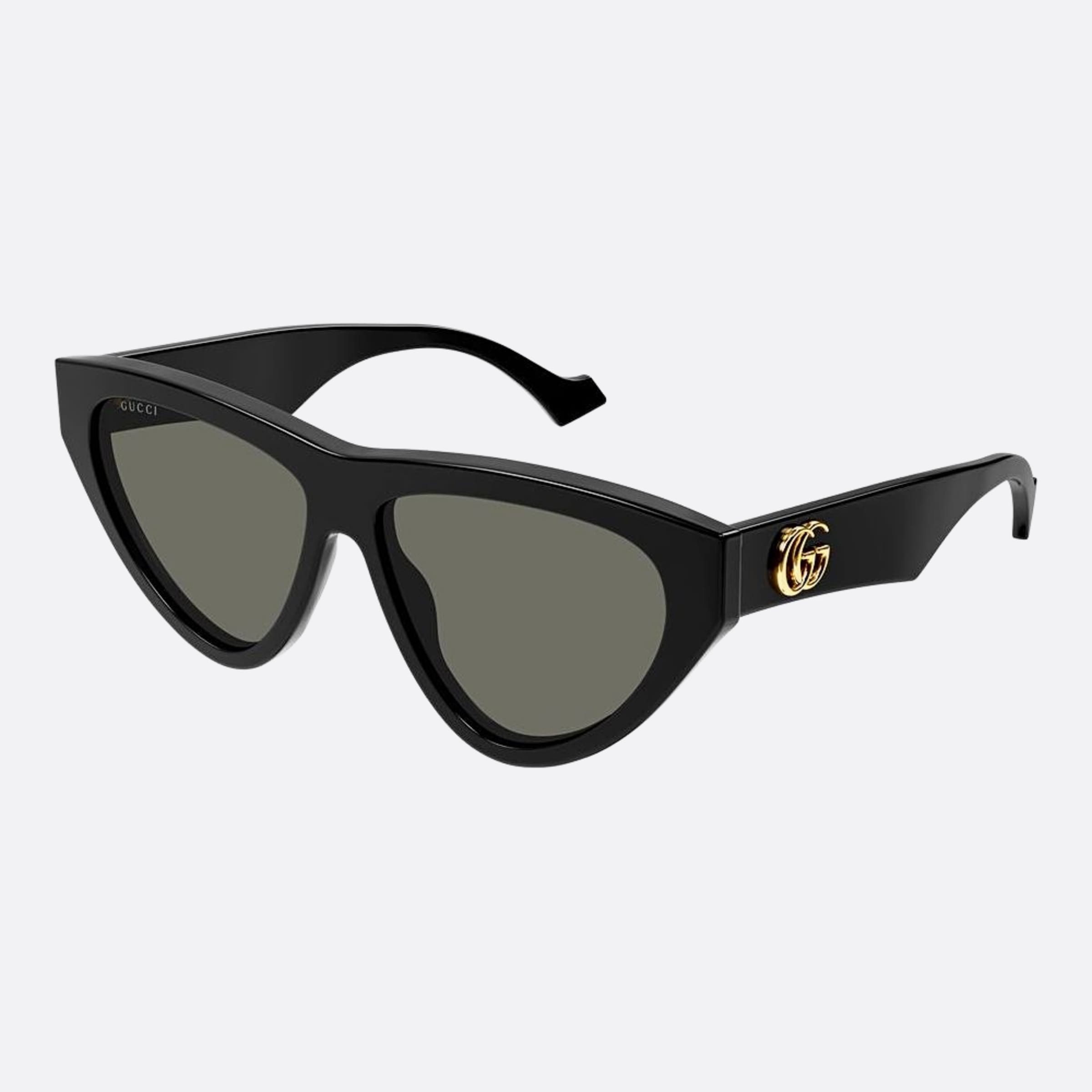 Gucci 58mm Black Geometric Woman Sunglasses - Side View