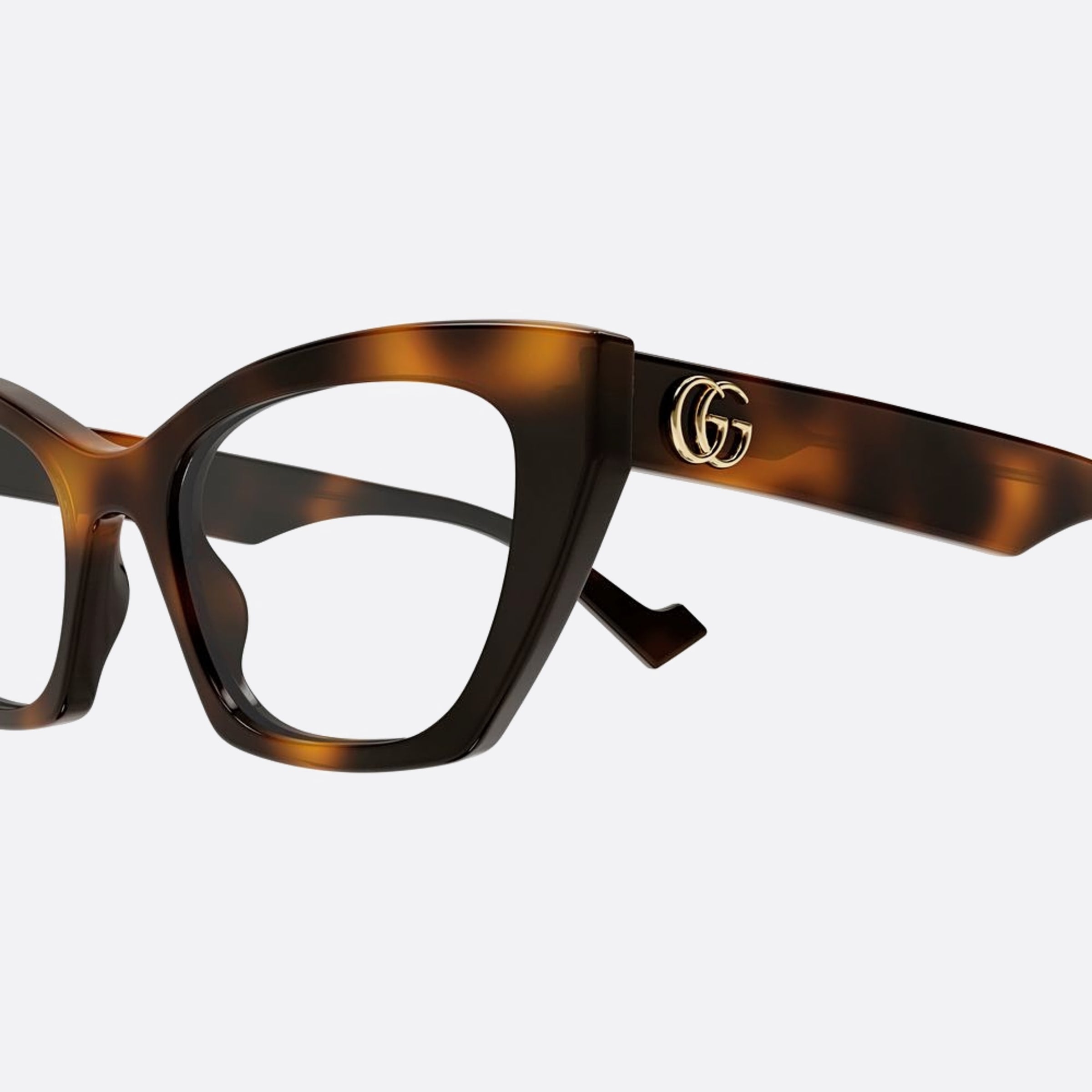Gucci 52mm Havana Squared Woman Eyeglasses - Lifestyle Shot