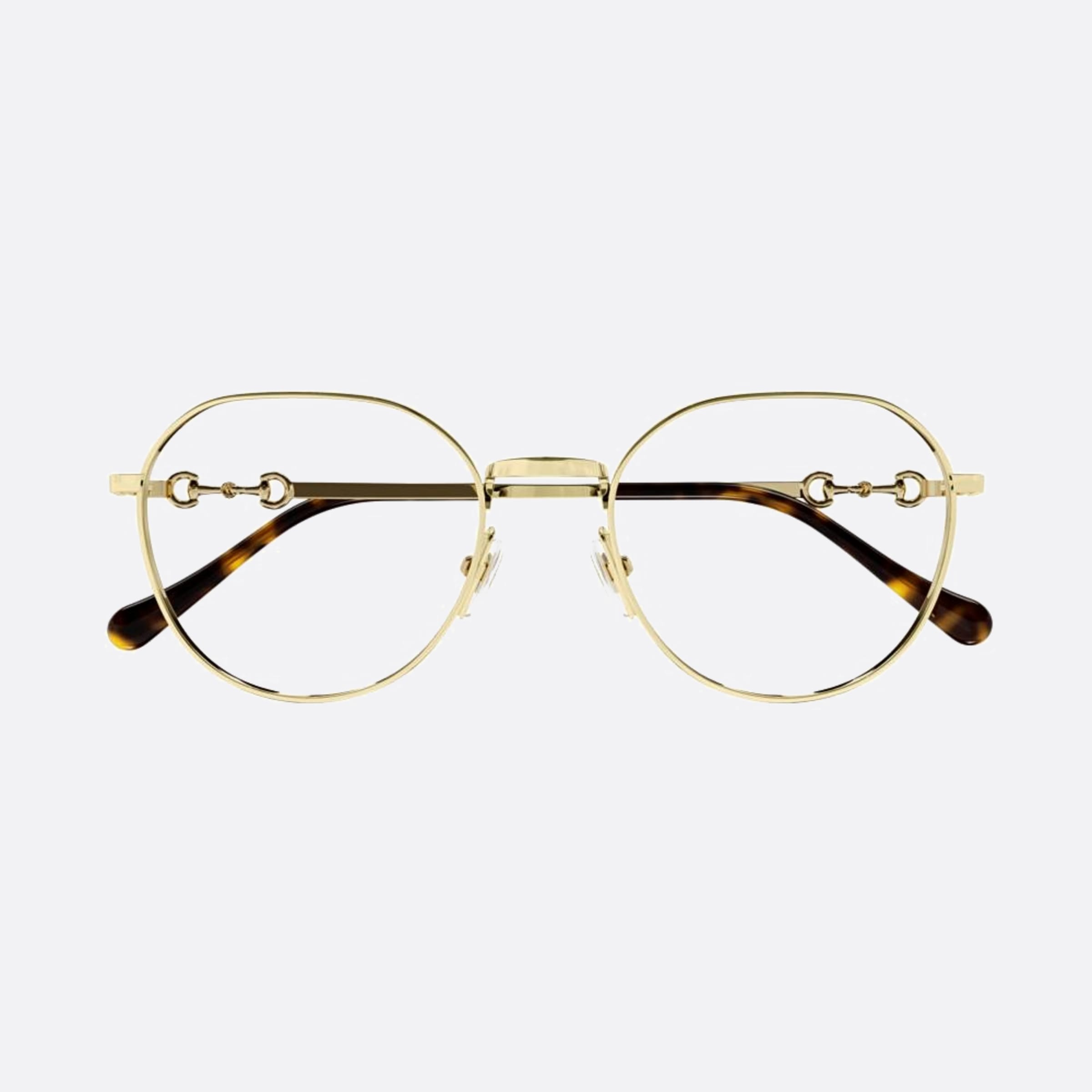 Gucci 52mm Gold Round Woman Eyeglasses - Main View