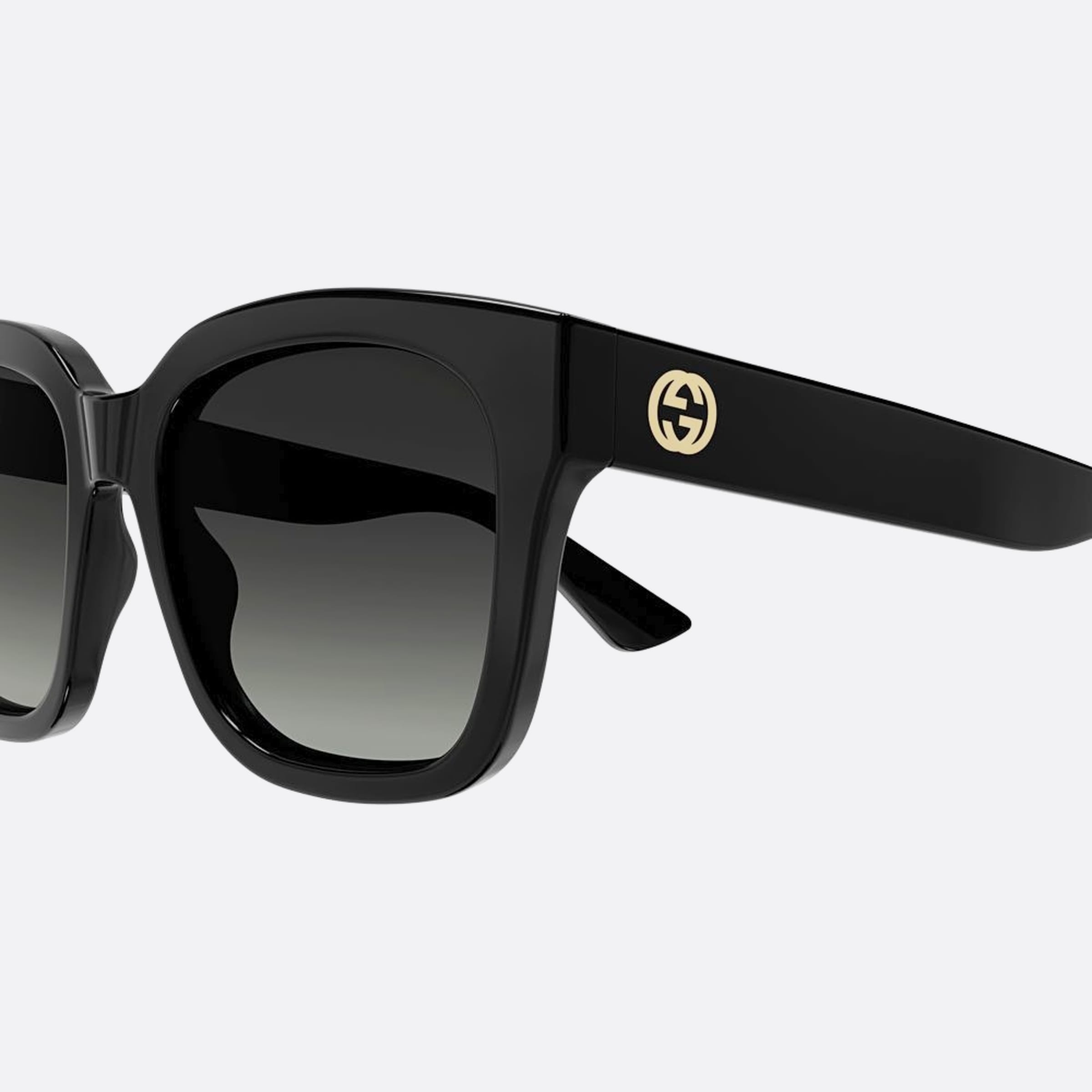 Gucci 54mm Black Visor Polarized Woman Sunglasses - Detail View