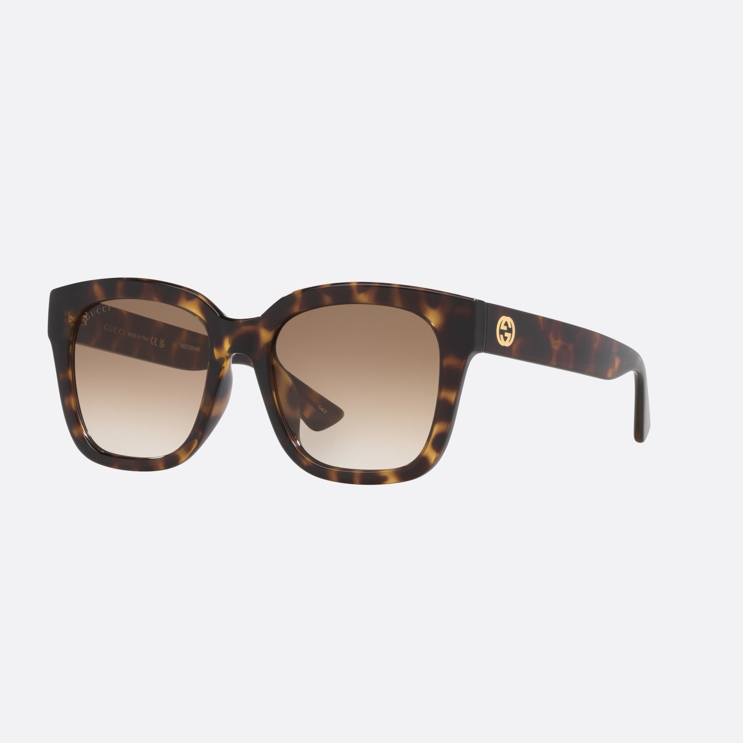 Gucci 54mm Gg1338sk Tortoise Rectangle Women Sunglasses - Main View