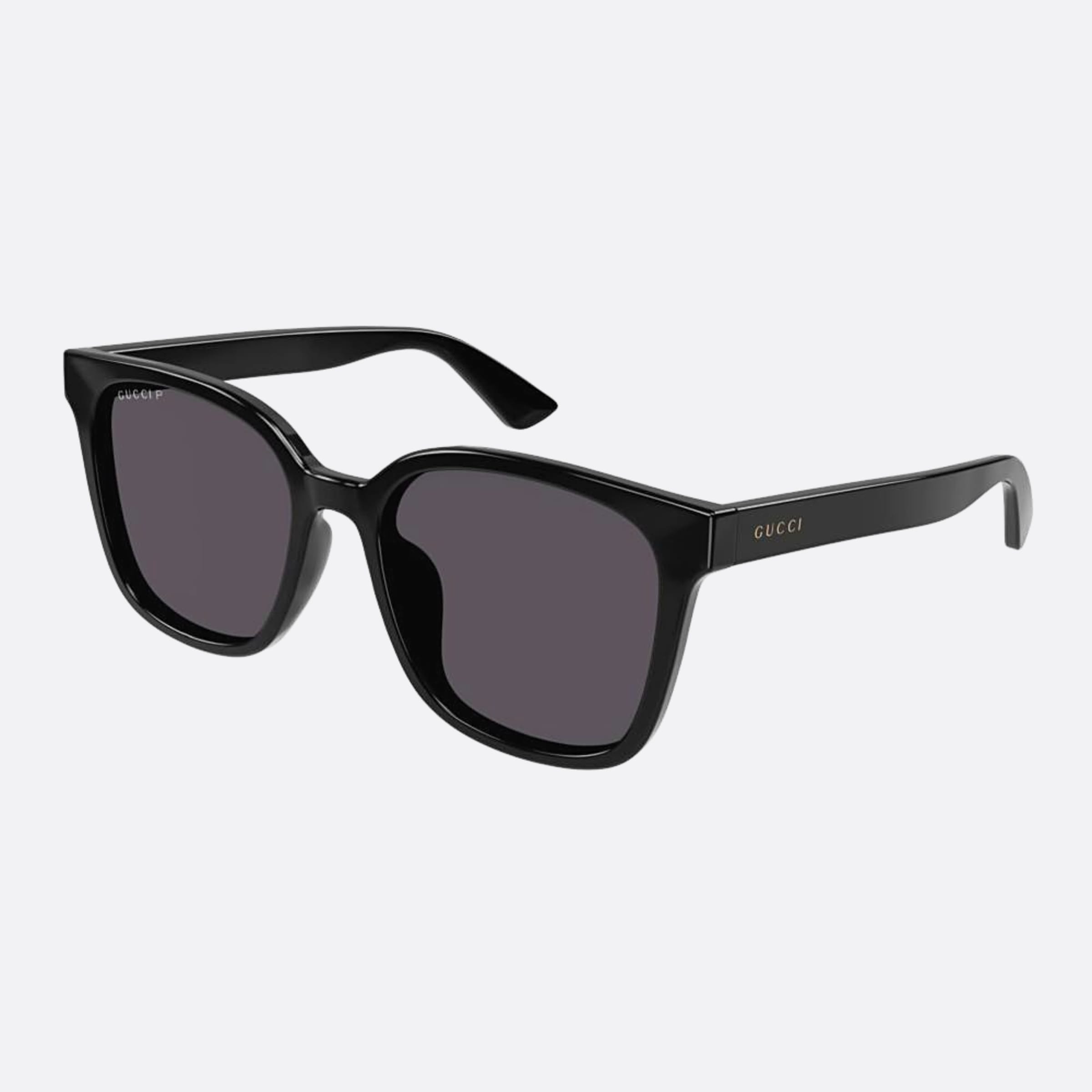 Gucci 56mm Gg1346sk Black Squared Polarized Man Sunglasses - Side View
