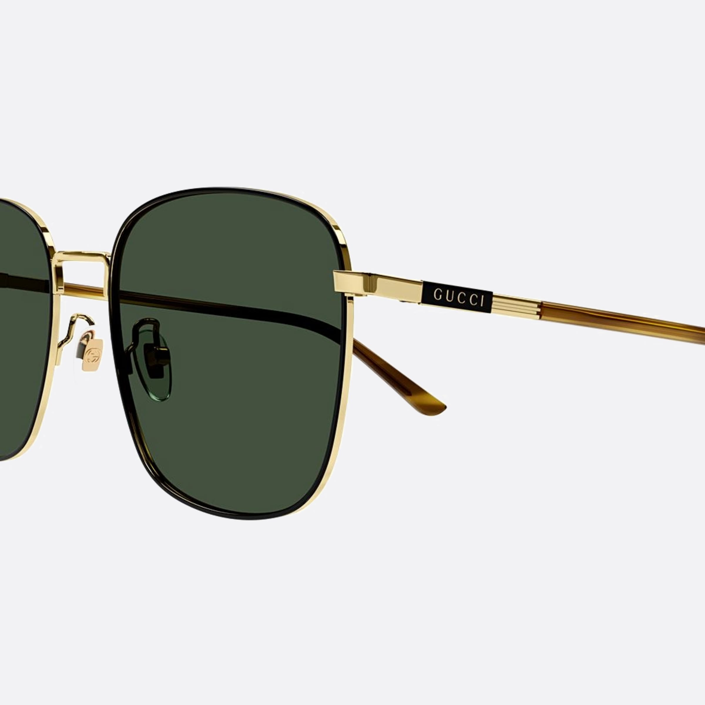 Gucci 58mm Gold Geometric Man Sunglasses - Lifestyle Shot