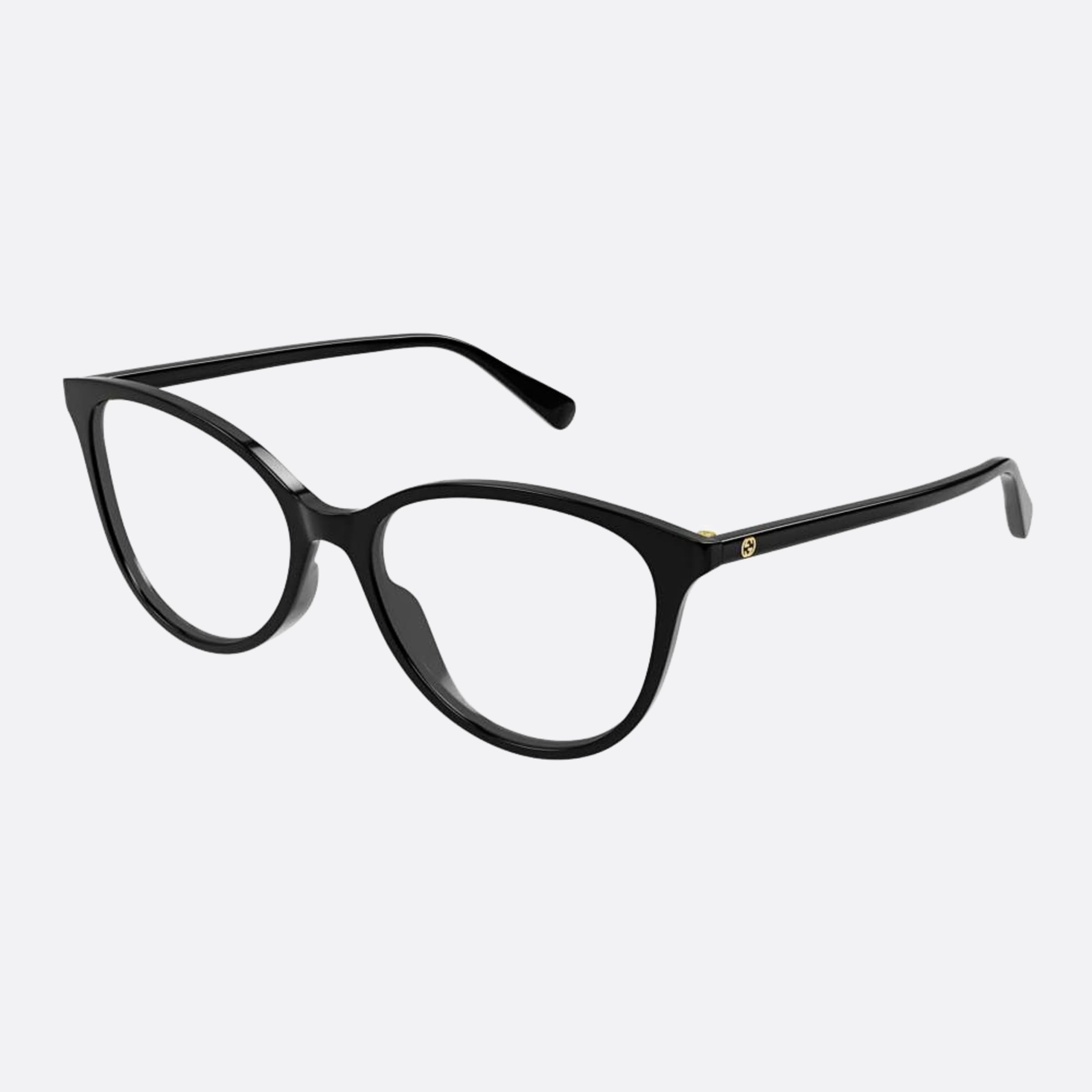 Gucci 54mm Black Cat Eye Woman Eyeglasses - Side View