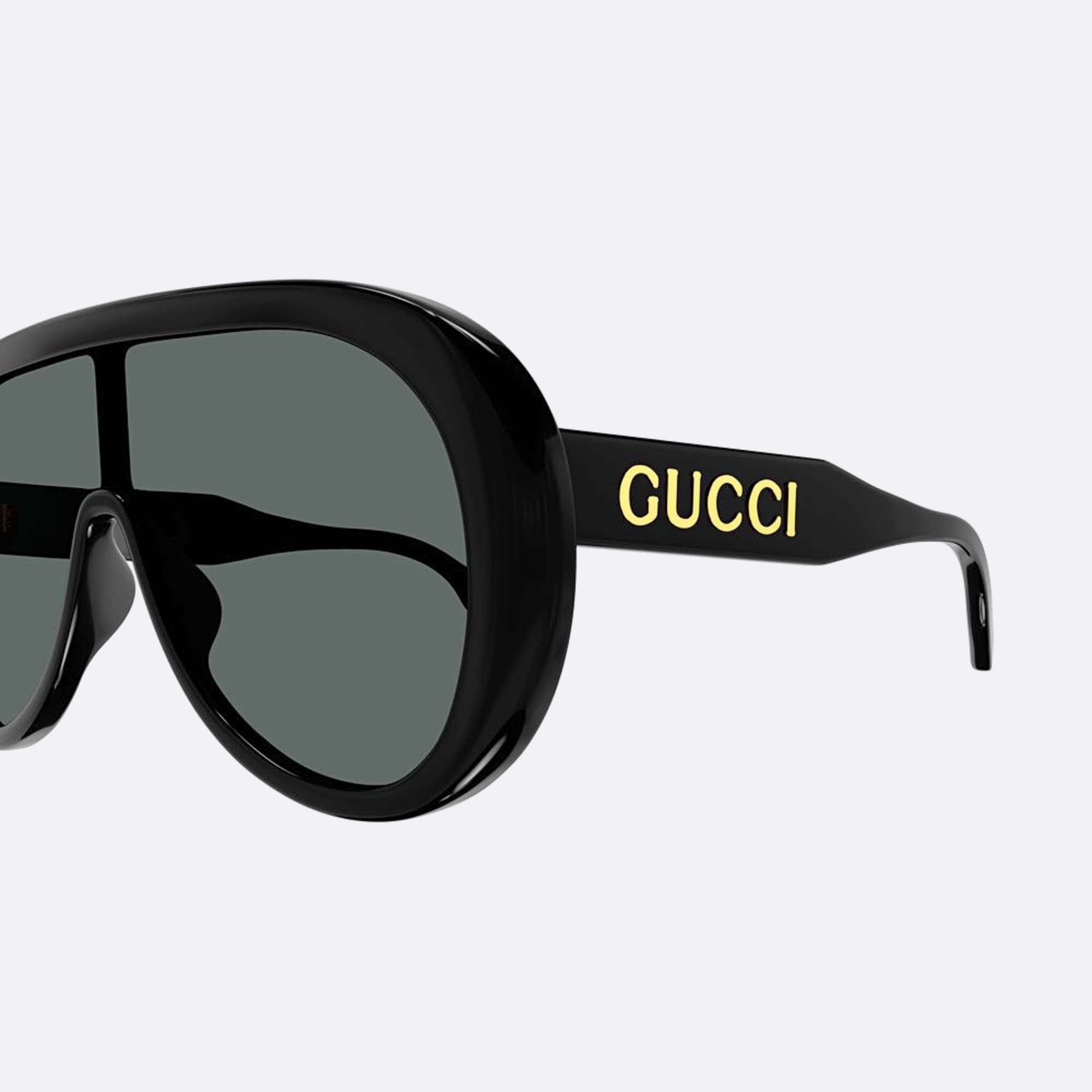 Gucci 99mm Black Shield Men Sunglasses - Lifestyle Shot