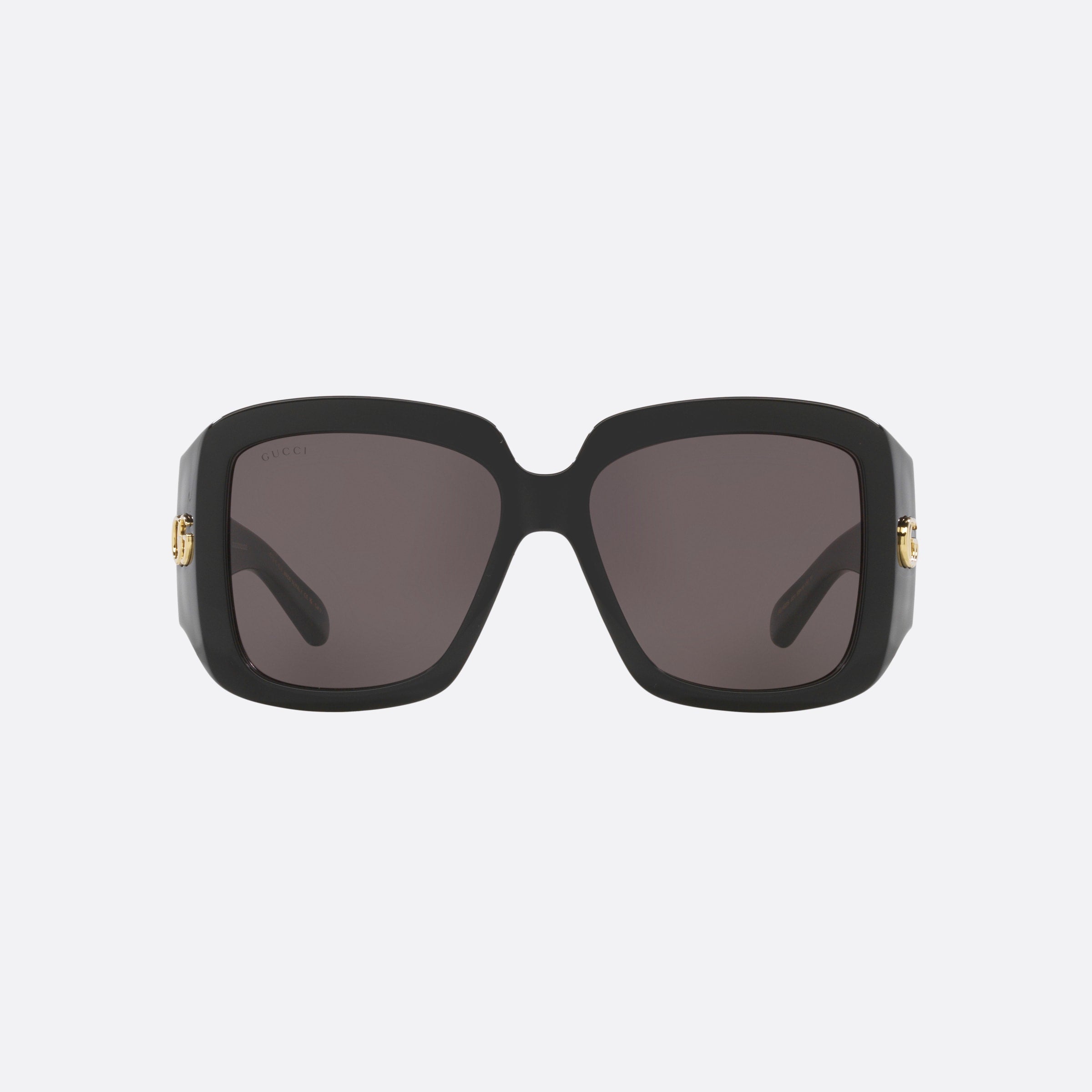 Gucci 55mm Black Square Woman Sunglasses - Side View