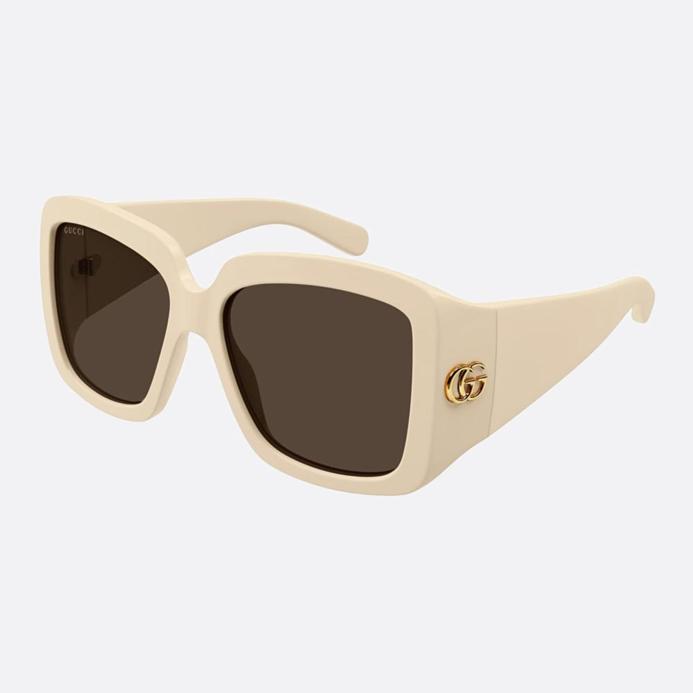 Gucci 55mm Dro White Squared Women Sunglasses - Side View