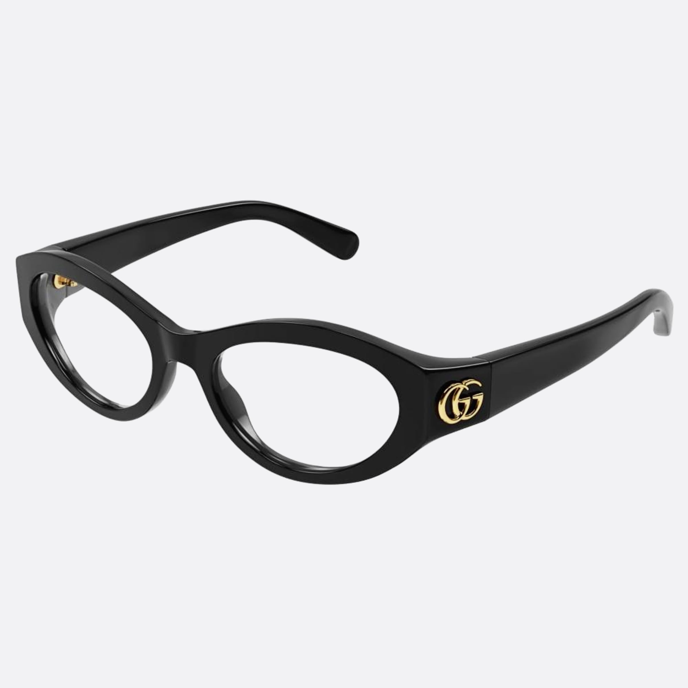Gucci 51mm Black Cat Eye Woman Eyeglasses - Side View