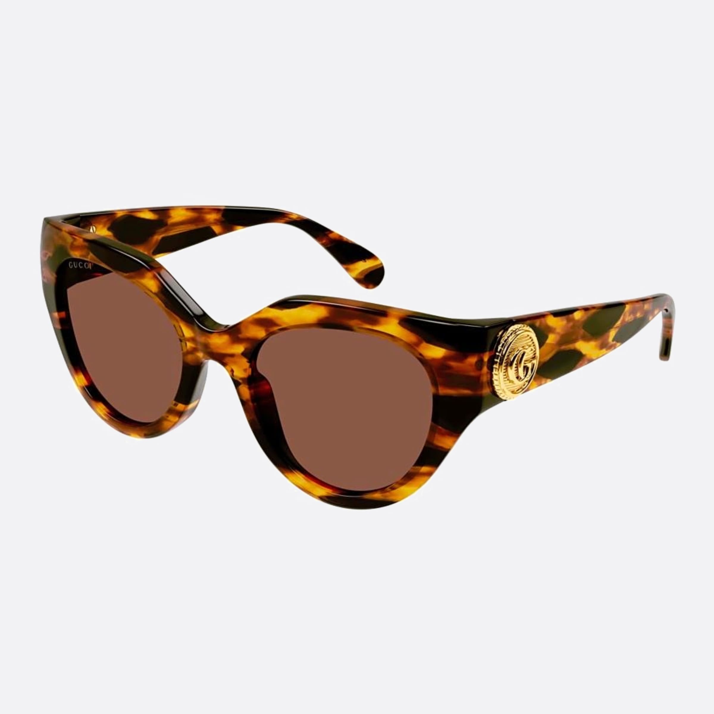 Gucci 52mm Bre Havana Cat Eye Woman Sunglasses - Side View