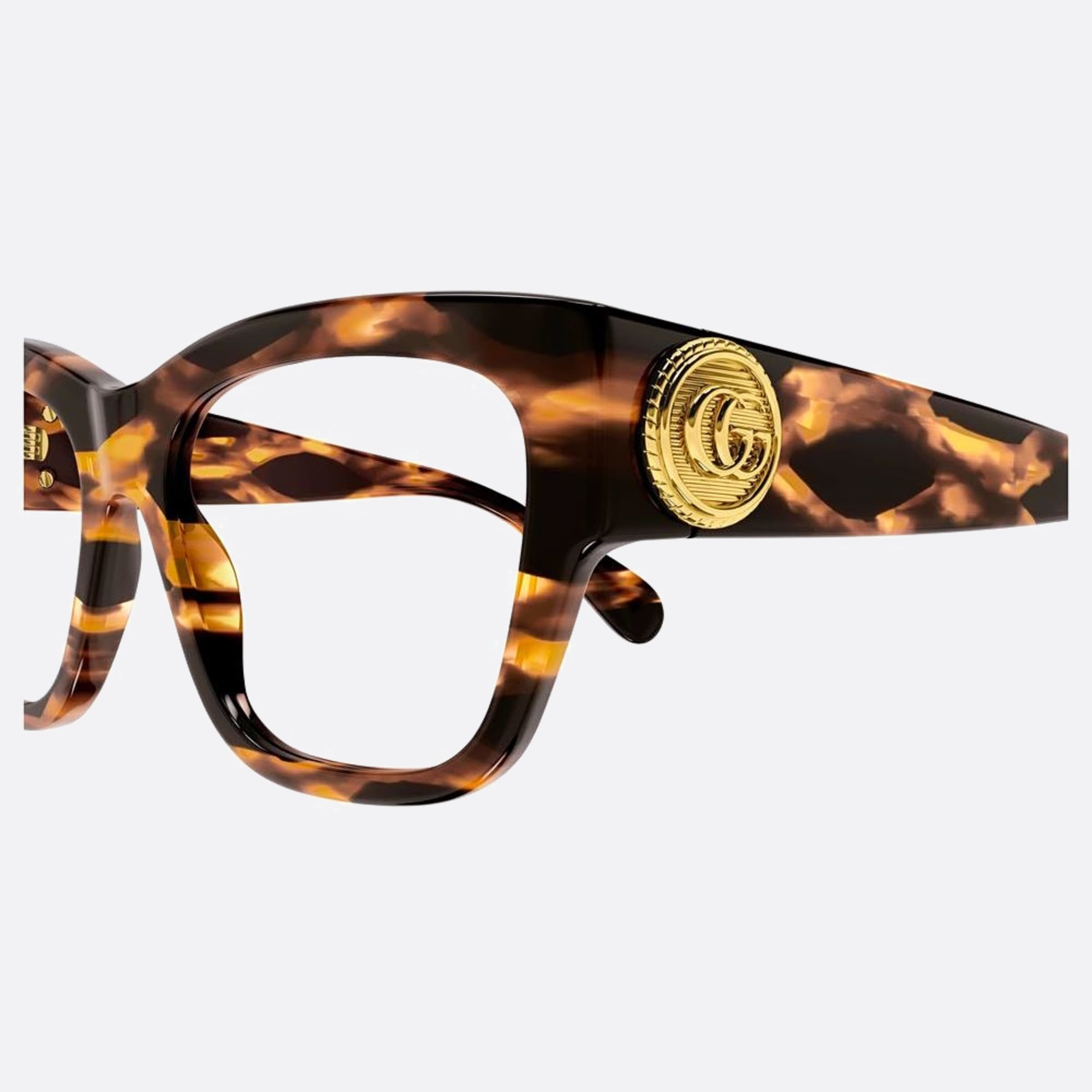Gucci 53mm Havana Squared Woman Eyeglasses - Detail View
