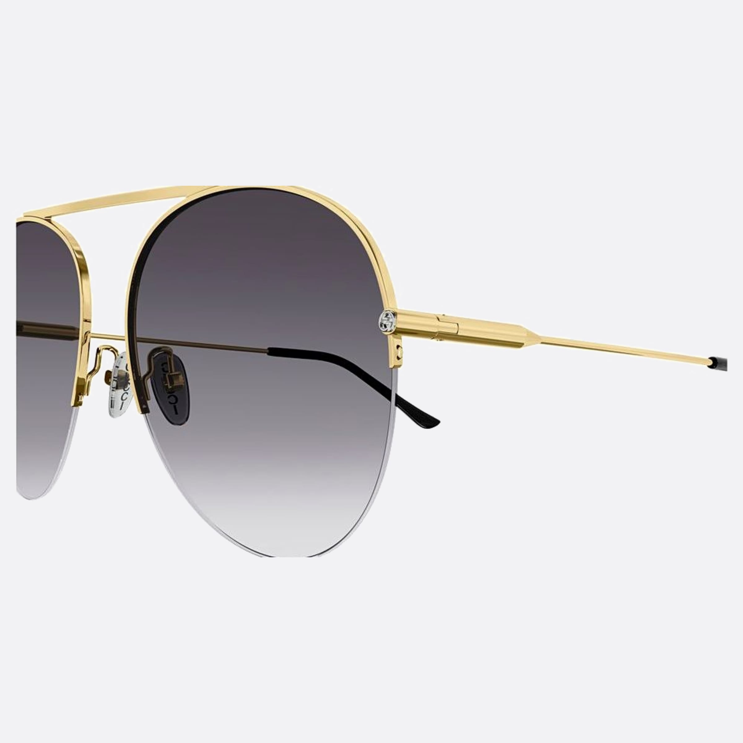 Gucci 61mm Gold Pilot Women Sunglasses - Detail View