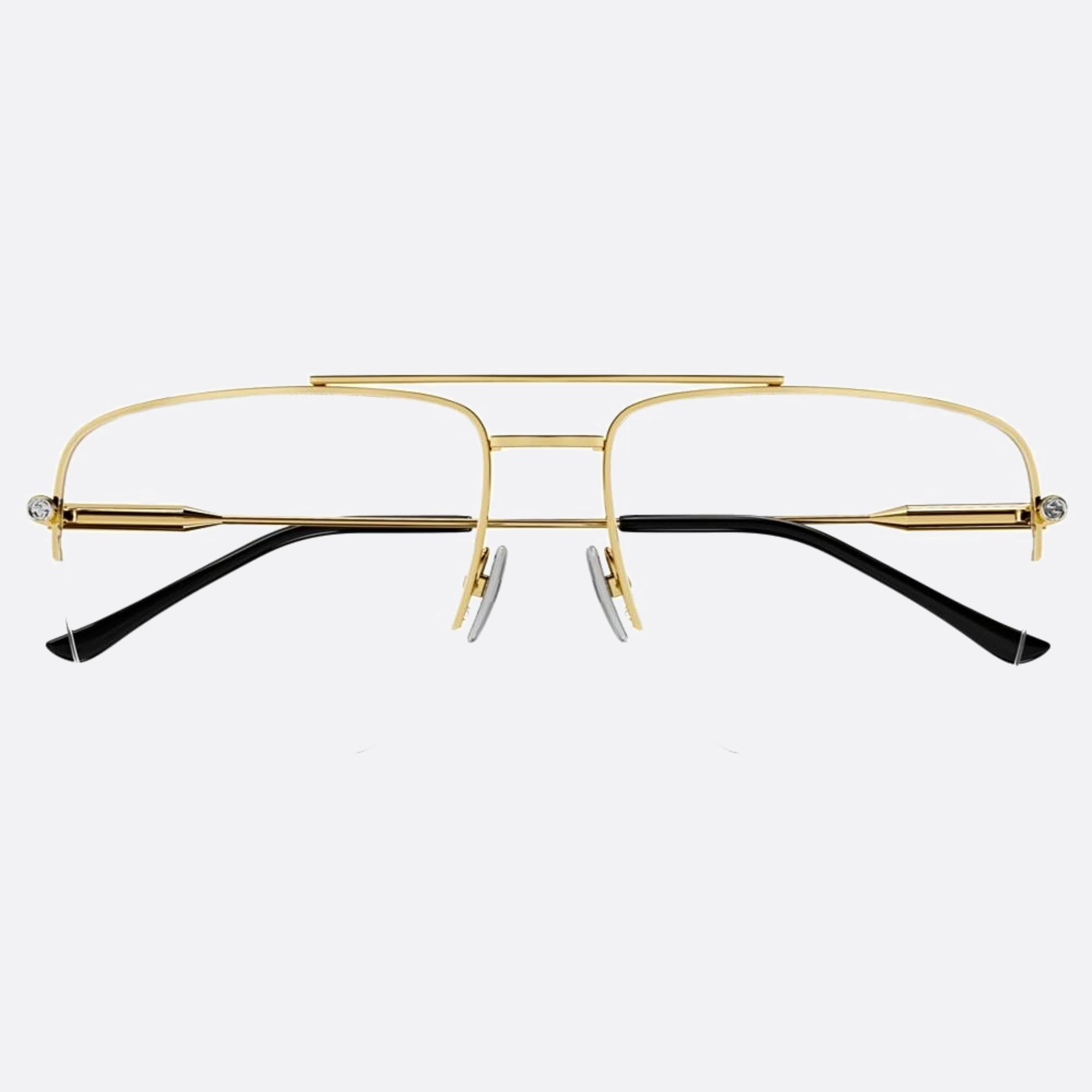 Gucci 58mm Gold Squared Woman Eyeglasses - Main View