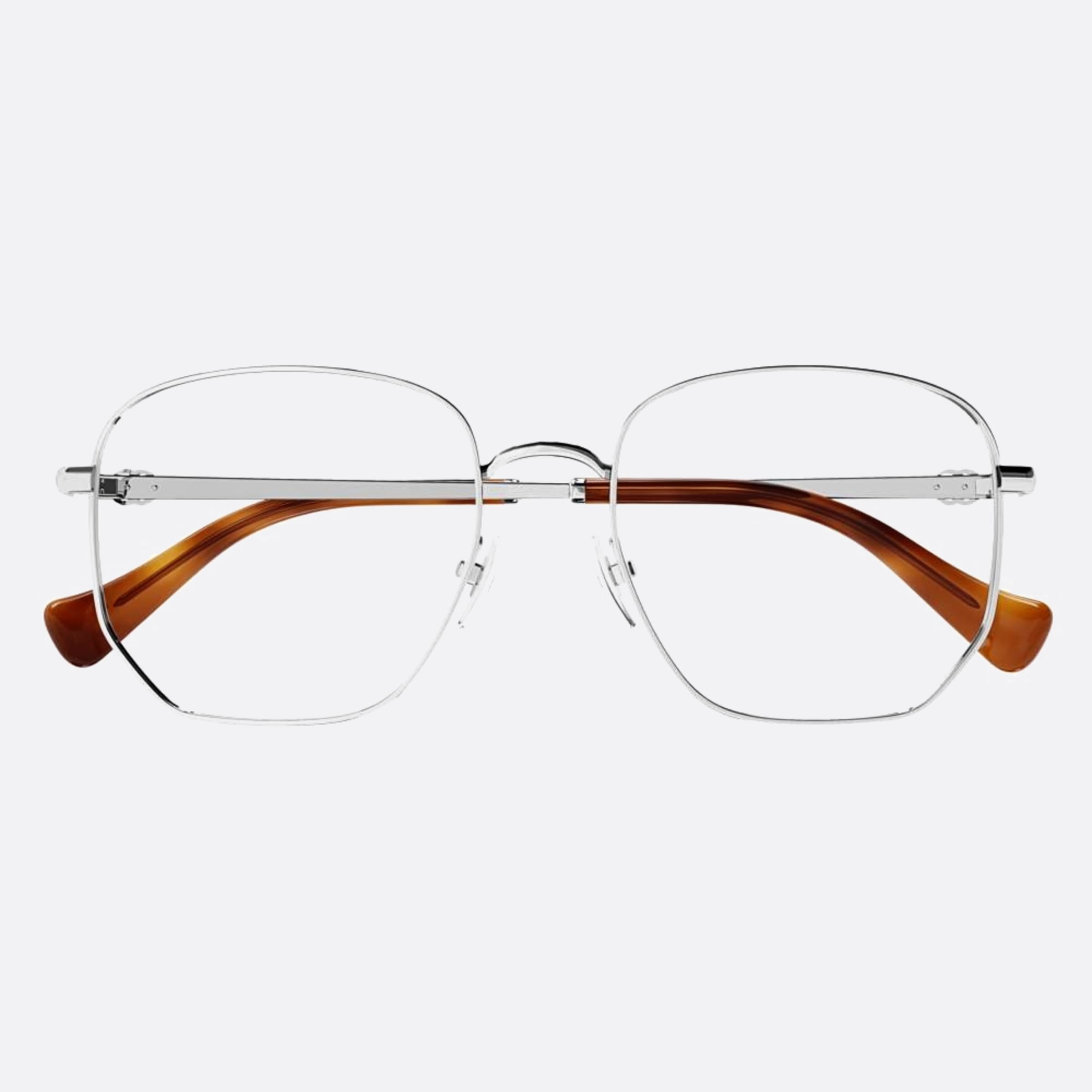 Gucci 54mm Gg1420ok Silver Geometric Woman Eyeglasses - Main View