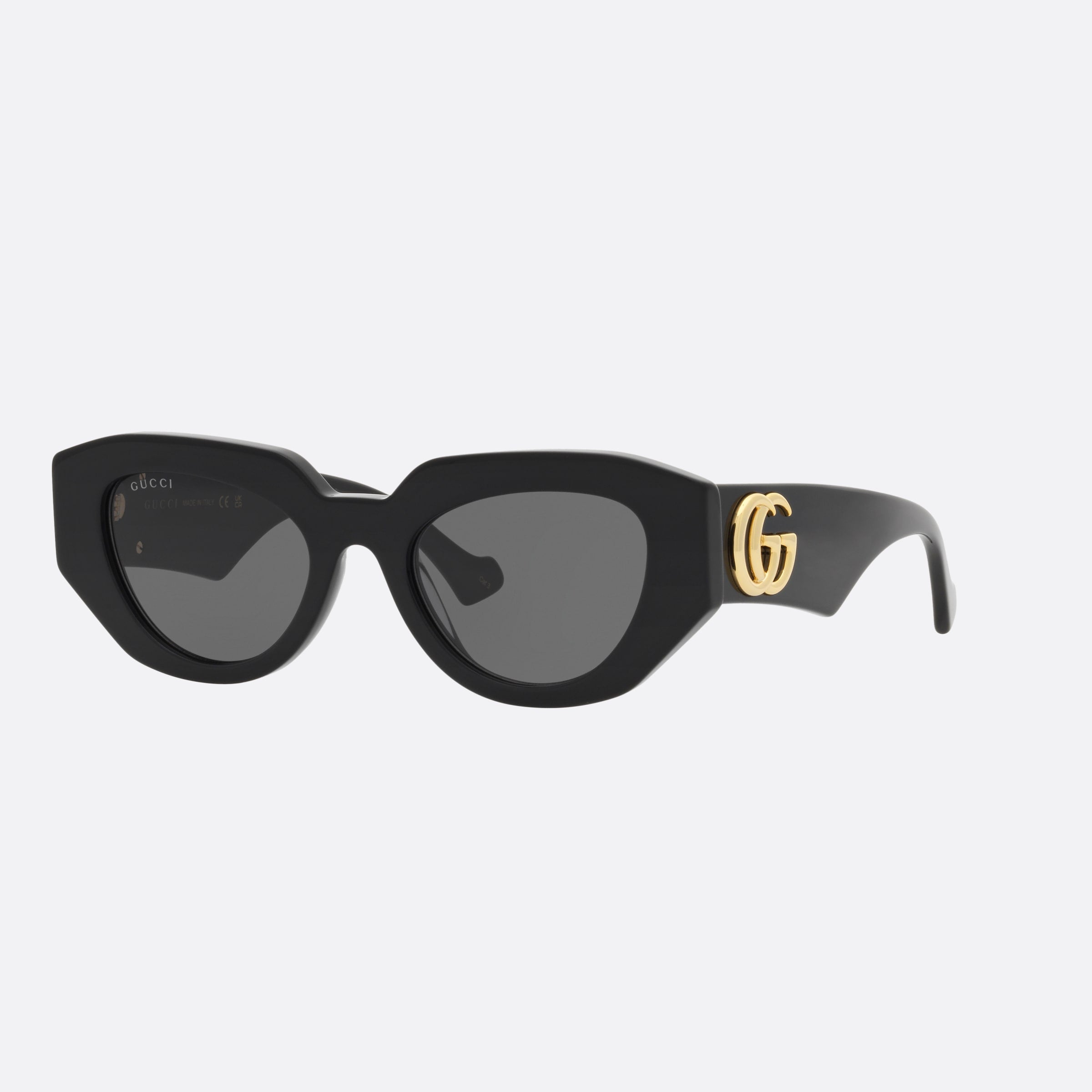 Gucci 51mm Black Rectangle Woman Sunglasses - Main View