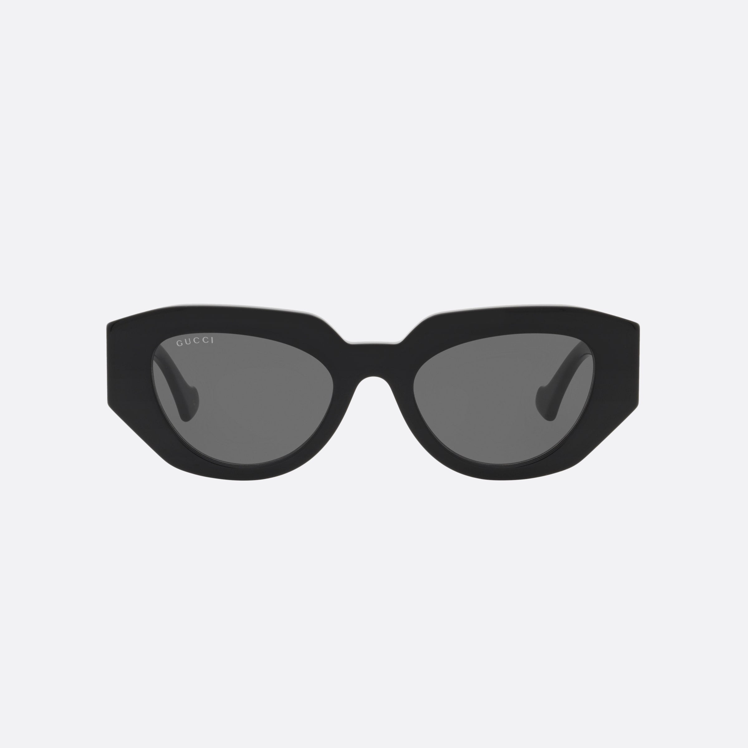 Gucci 51mm Black Rectangle Woman Sunglasses - Side View