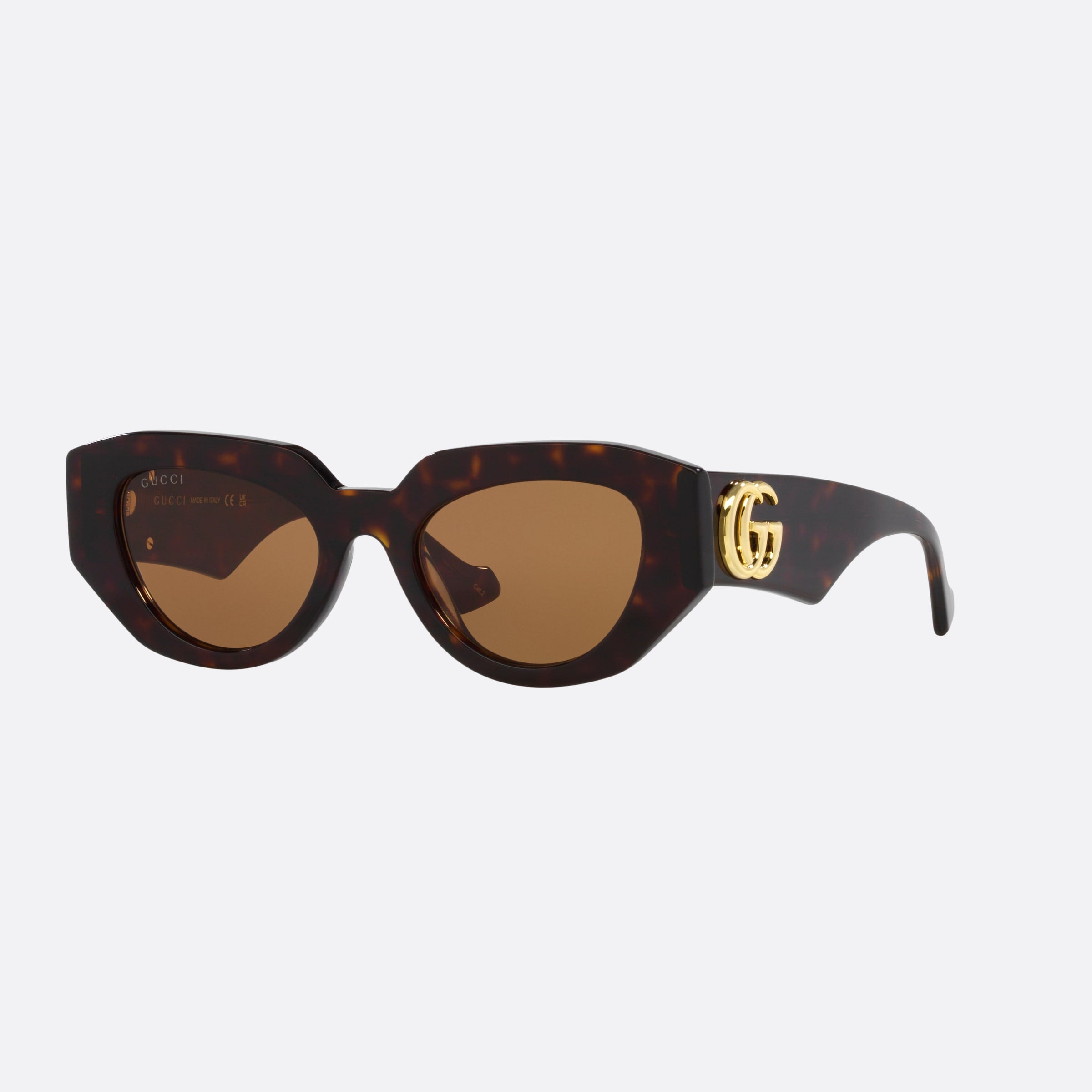 Gucci 51mm Bre Tortoise Rectangle Woman Sunglasses - Main View