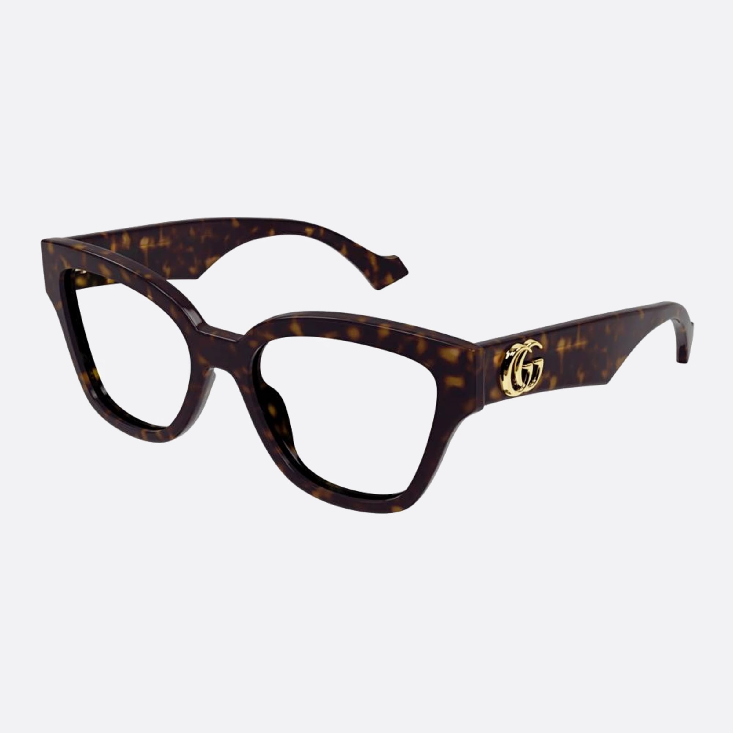 Gucci 50mm Dhv Havana Squared Women Eyeglasses - Side View