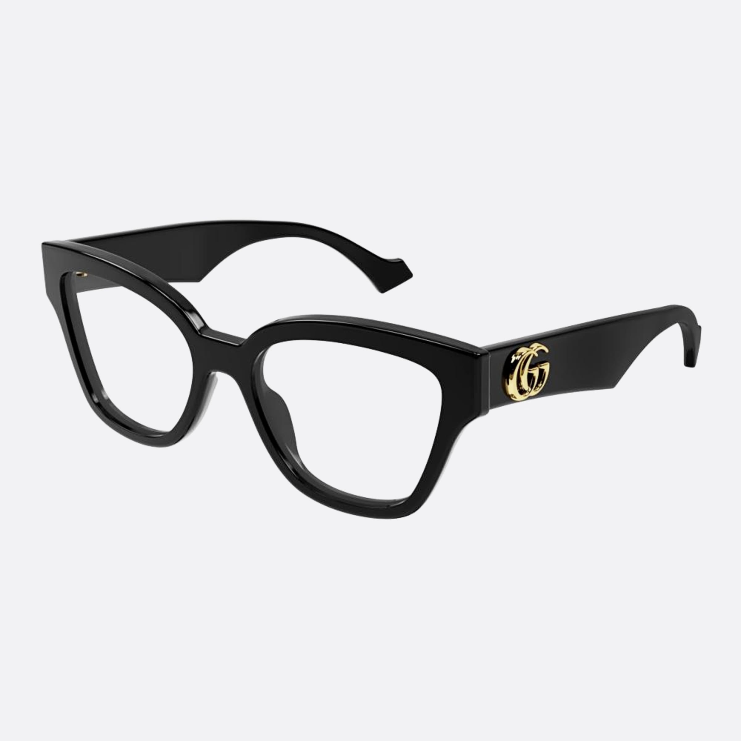 Gucci 54mm Black Squared Woman Eyeglasses - Side View
