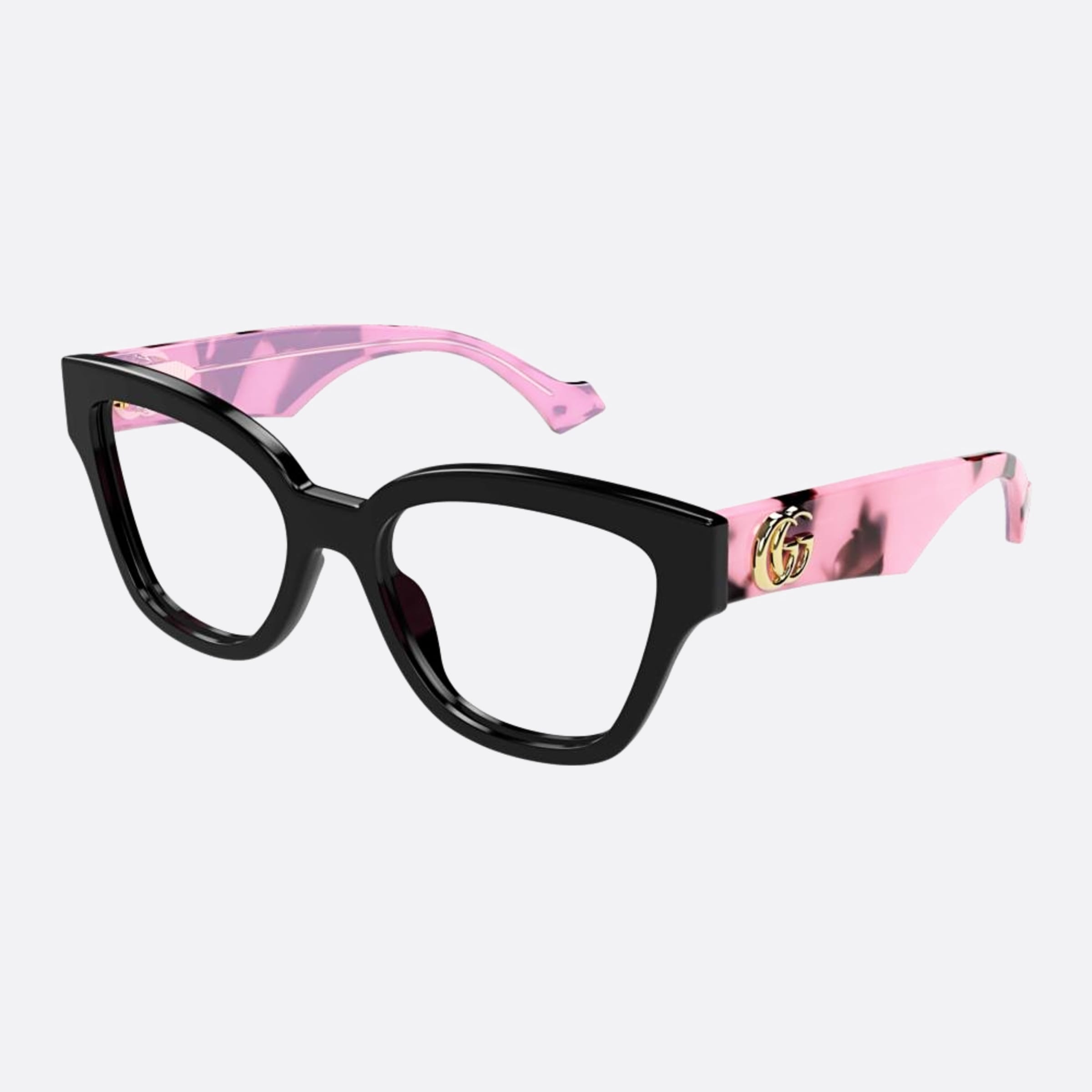 Gucci 54mm Bkpv Black Squared Woman Eyeglasses - Side View