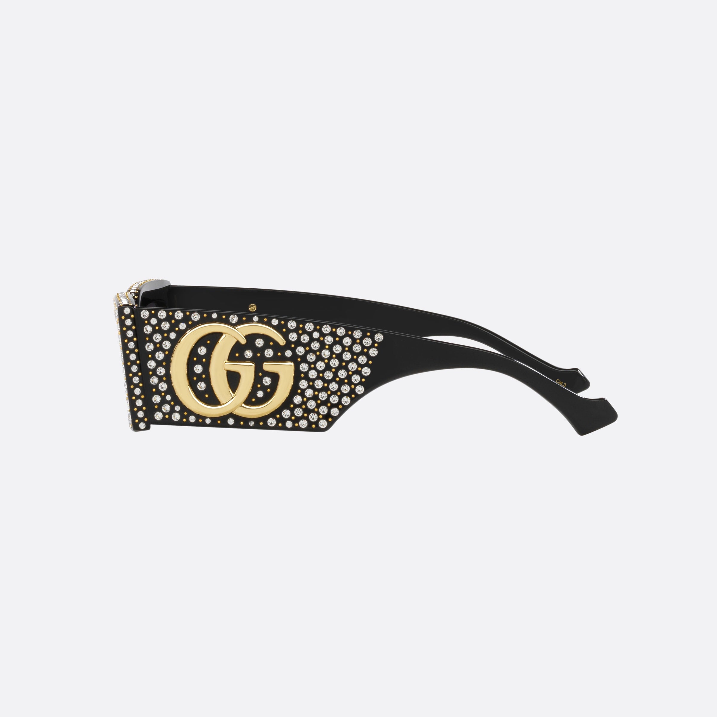 Gucci 53mm Black Square Women Sunglasses - Detail View