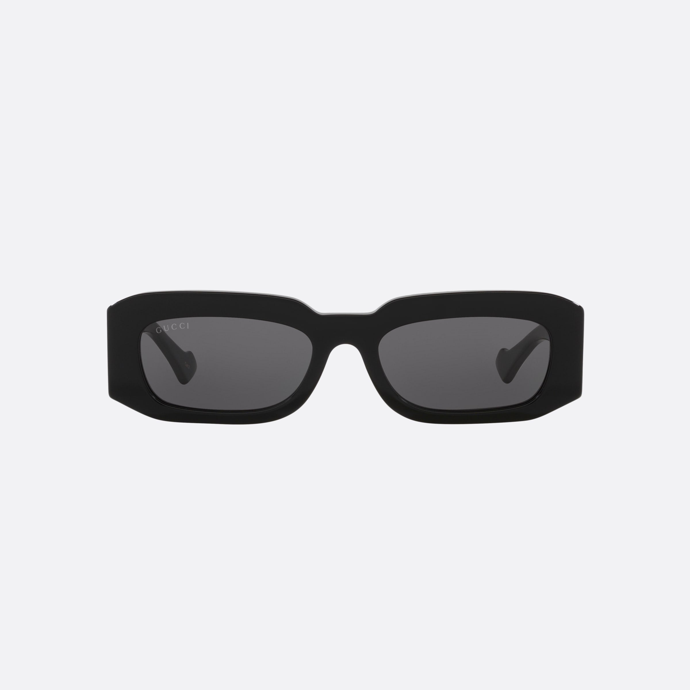 Gucci 54mm Black Square Man Sunglasses - Side View