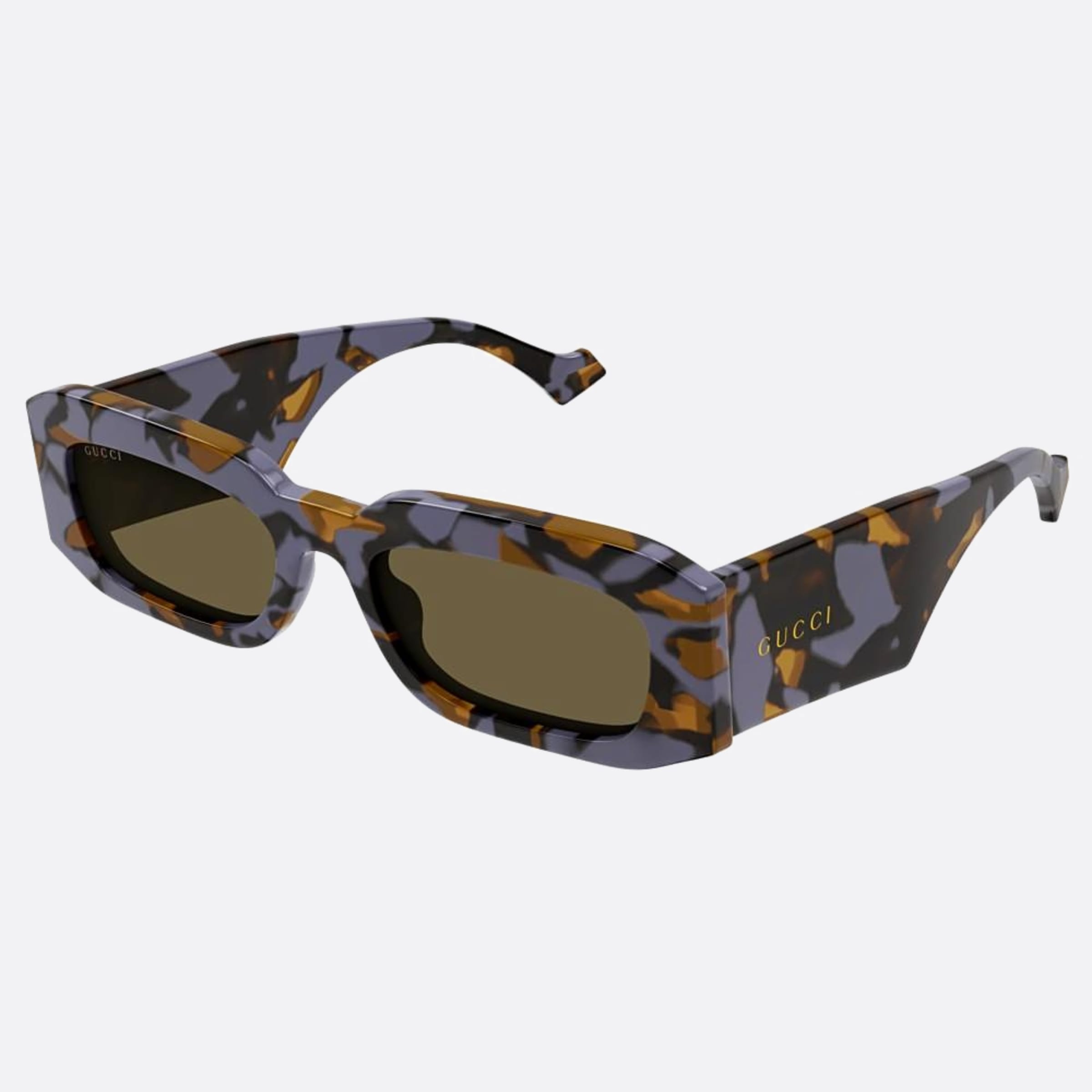 Gucci 54mm Havana Squared Man Sunglasses - Side View