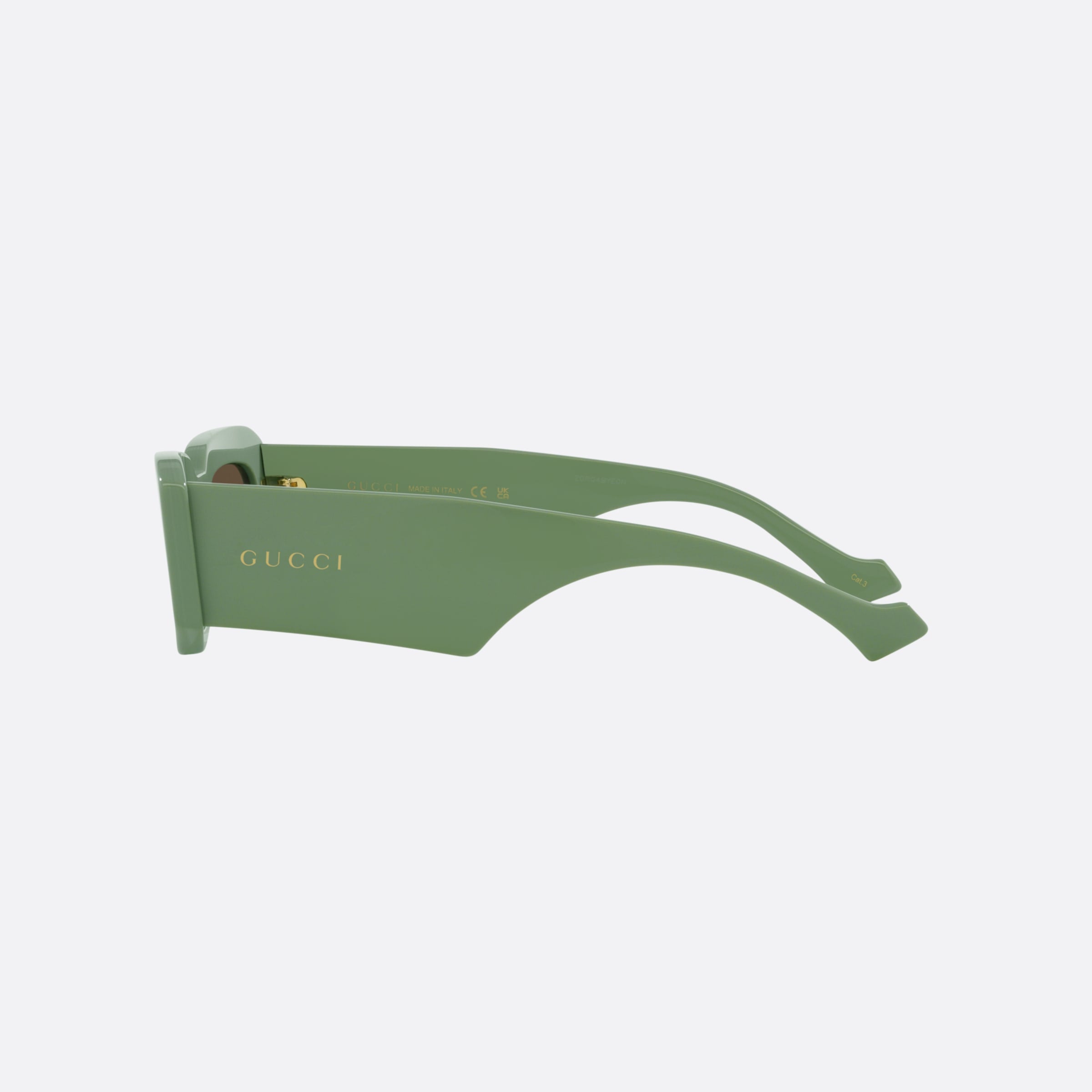 Gucci 54mm Green Square Man Sunglasses - Detail View