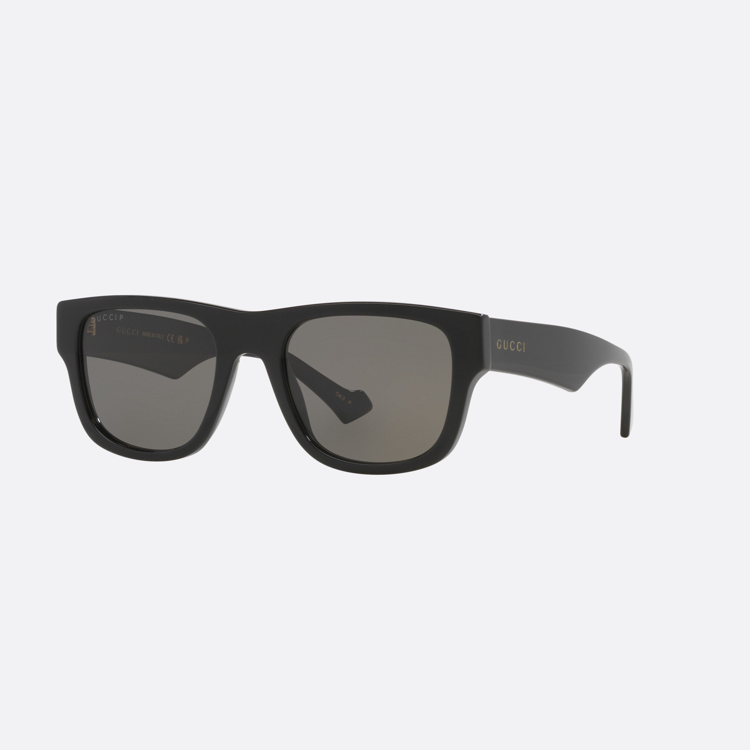 Gucci 53mm Black Square Polarized Man Sunglasses - Main View