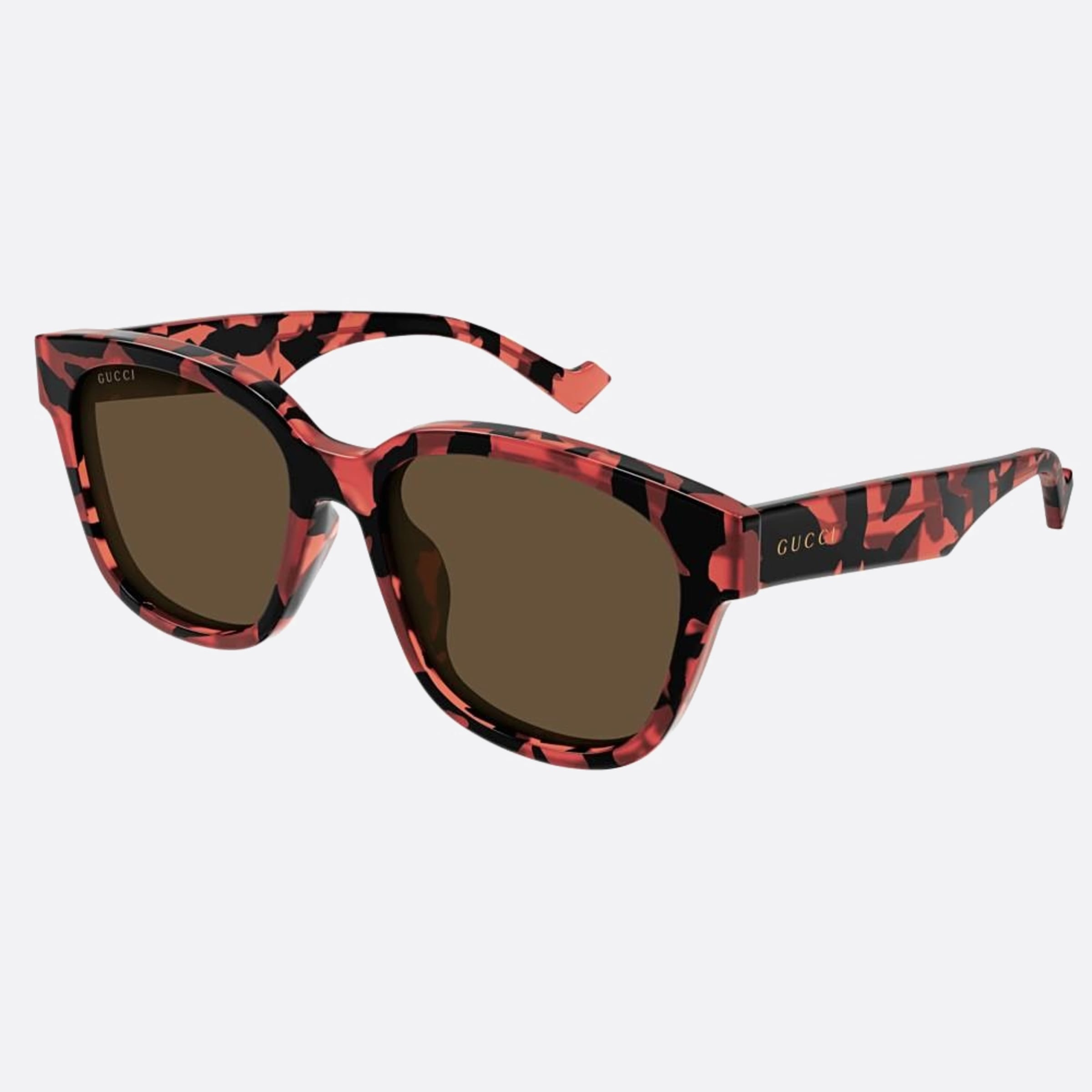 Gucci 57mm Gg1430sk Njh Havana Squared Men Sunglasses - Side View