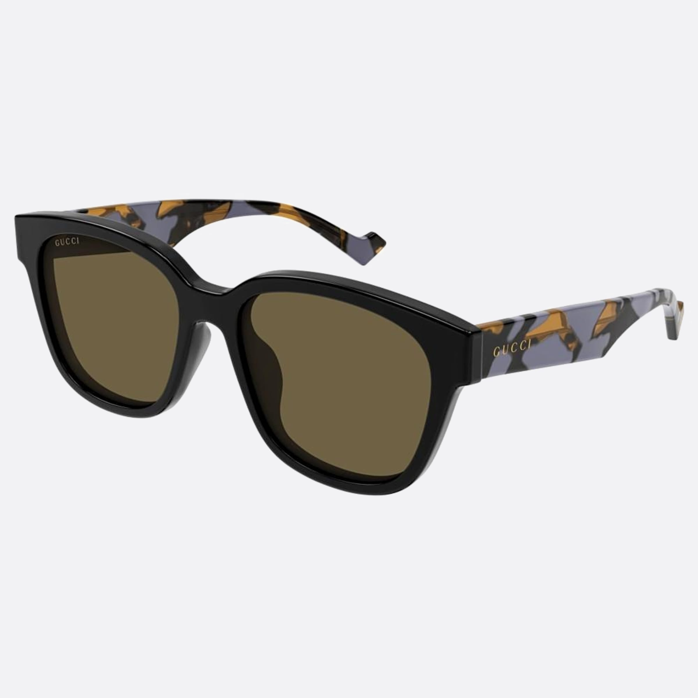 Gucci 57mm Gg1430sk Black Squared Man Sunglasses - Side View