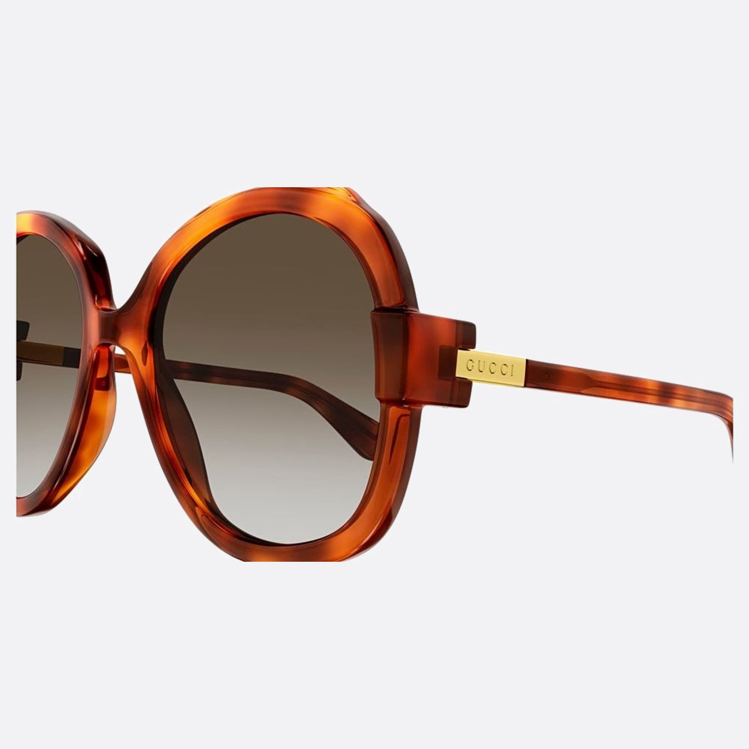 Gucci 57mm Havana Butterfly Women Sunglasses - Detail View
