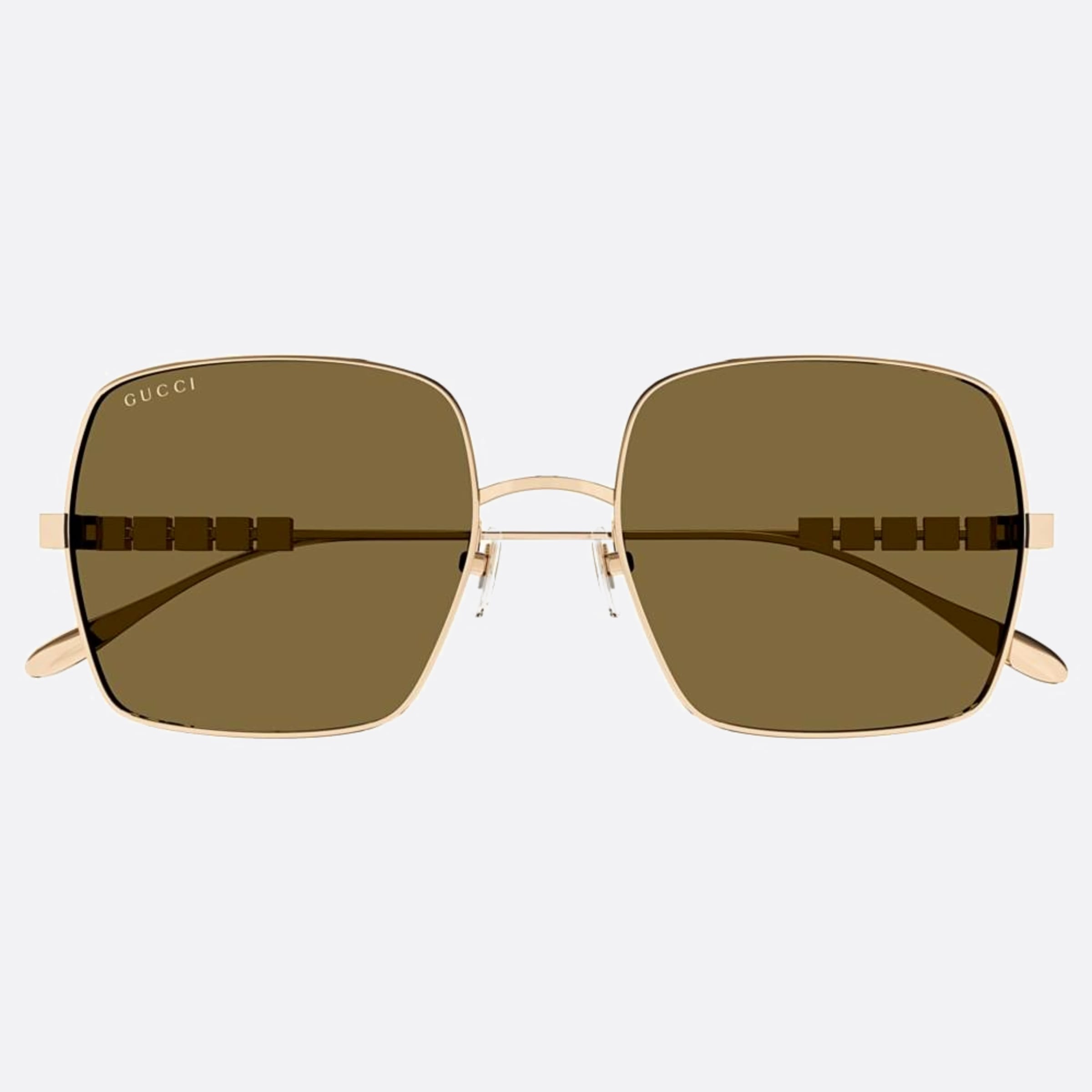 Gucci 57mm Ase Gold Squared Woman Sunglasses - Main View