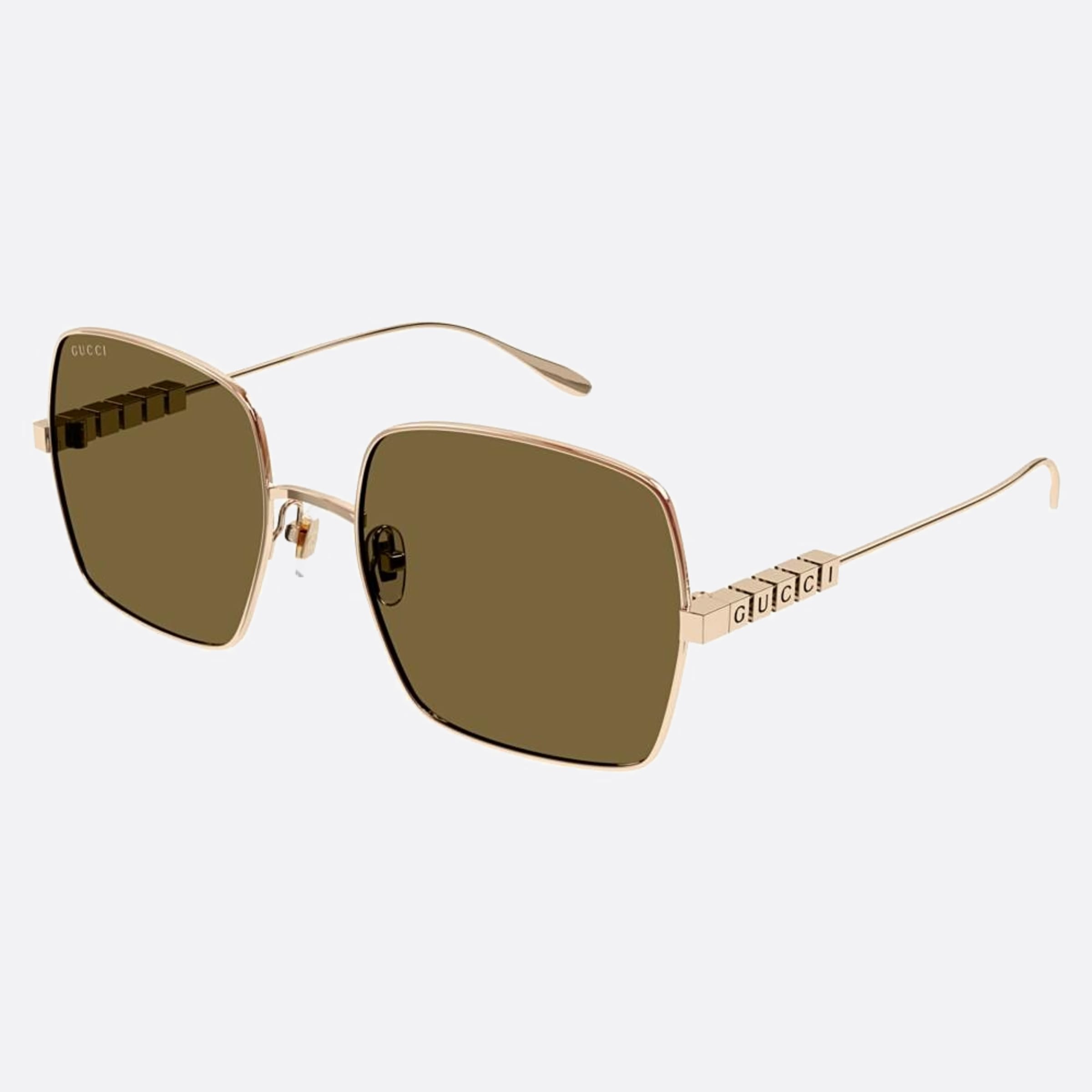 Gucci 57mm Ase Gold Squared Woman Sunglasses - Side View