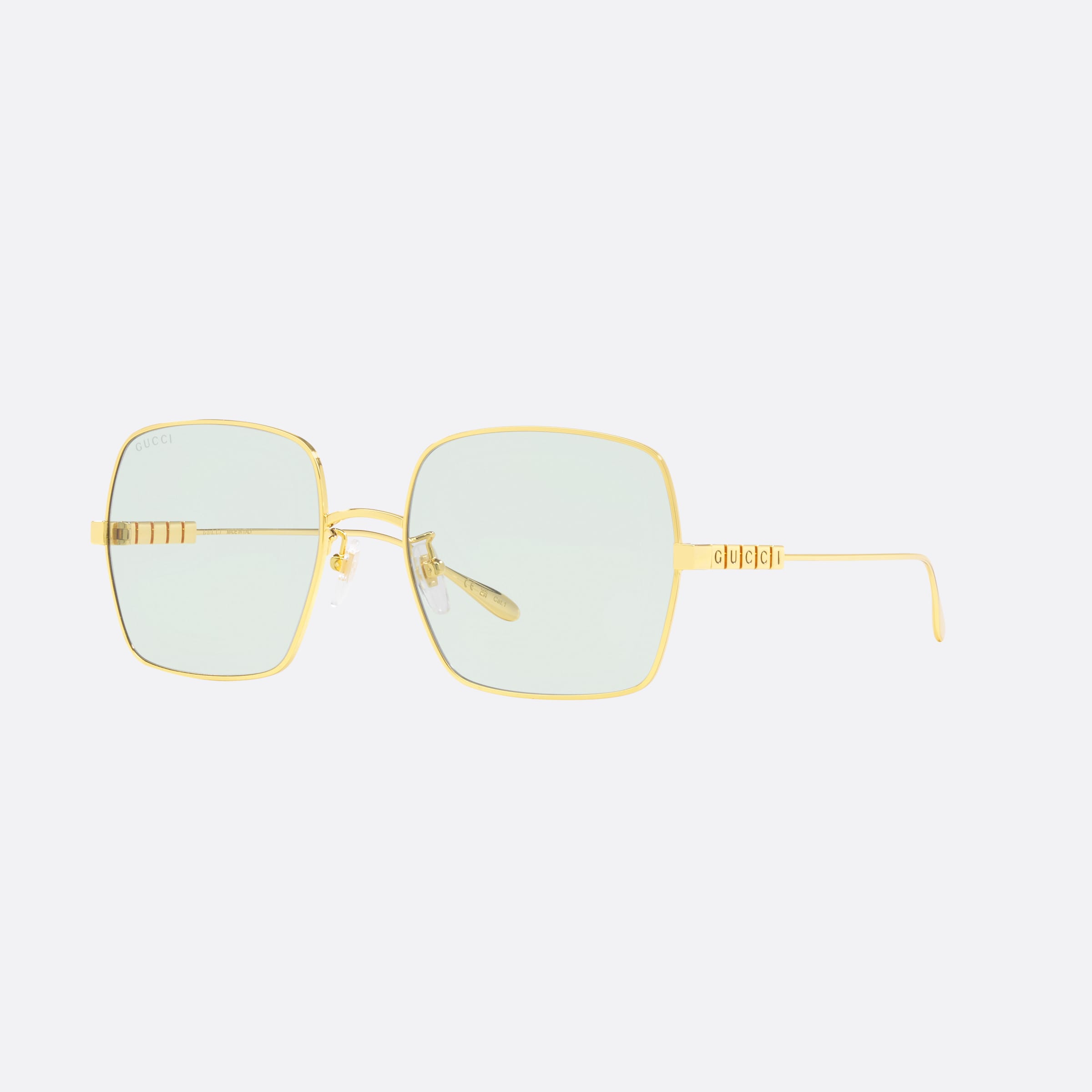 Gucci 57mm Gold Square Woman Sunglasses - Main View