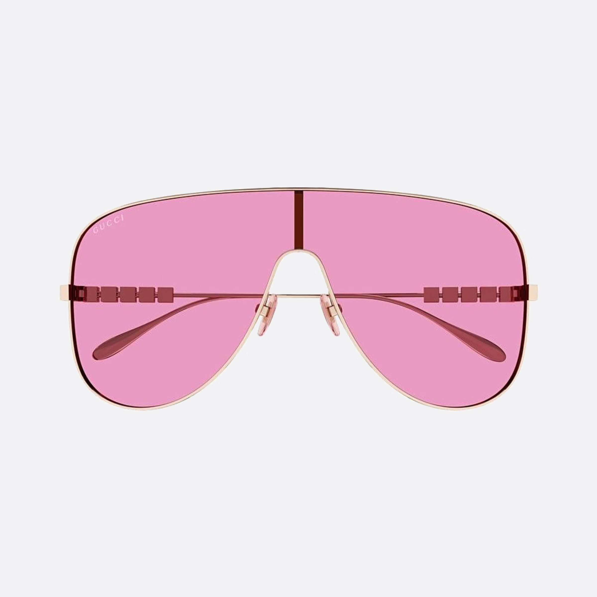 Gucci 99mm Gold Shield Woman Sunglasses - Main View