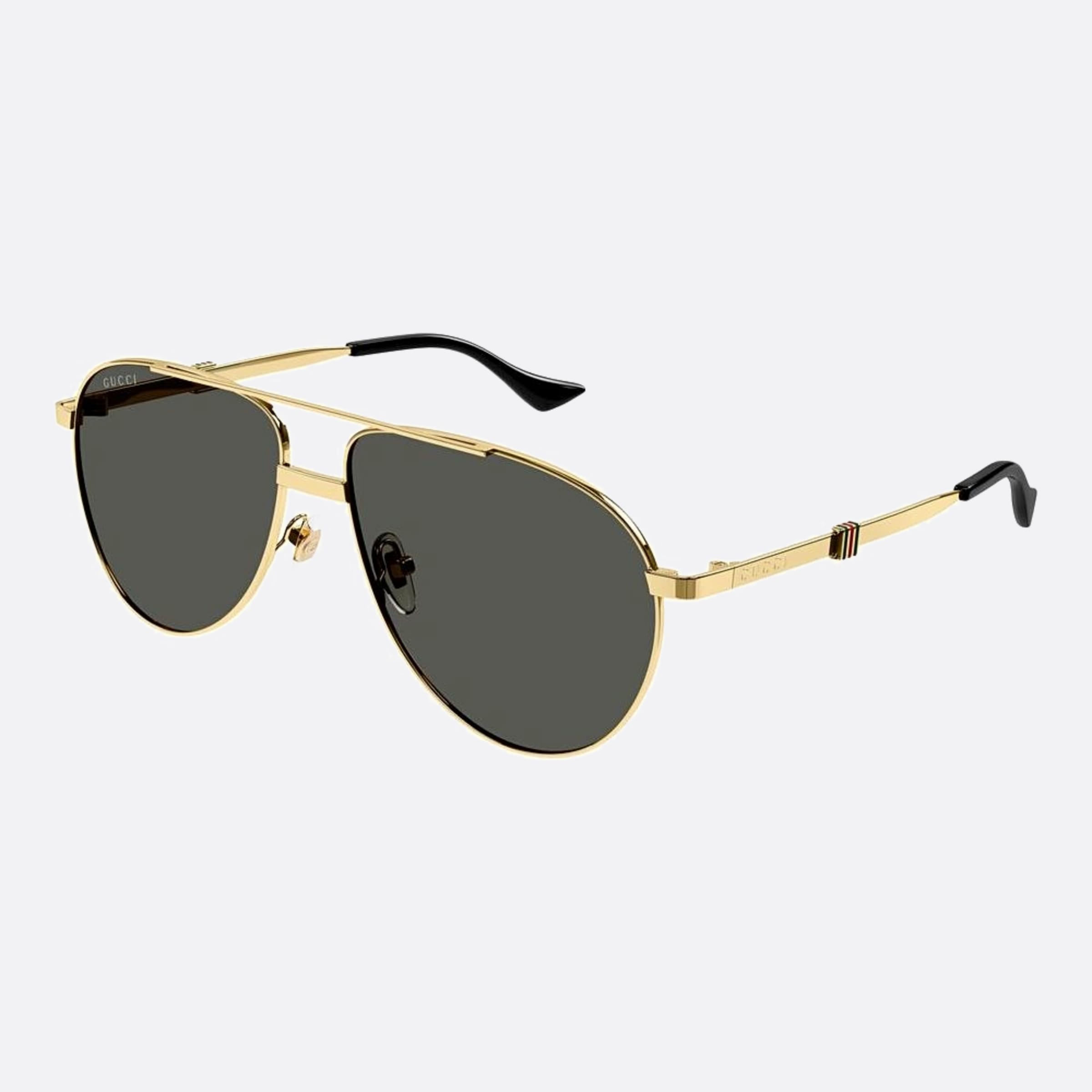 Gucci 59mm Gold Pilot Man Sunglasses - Side View