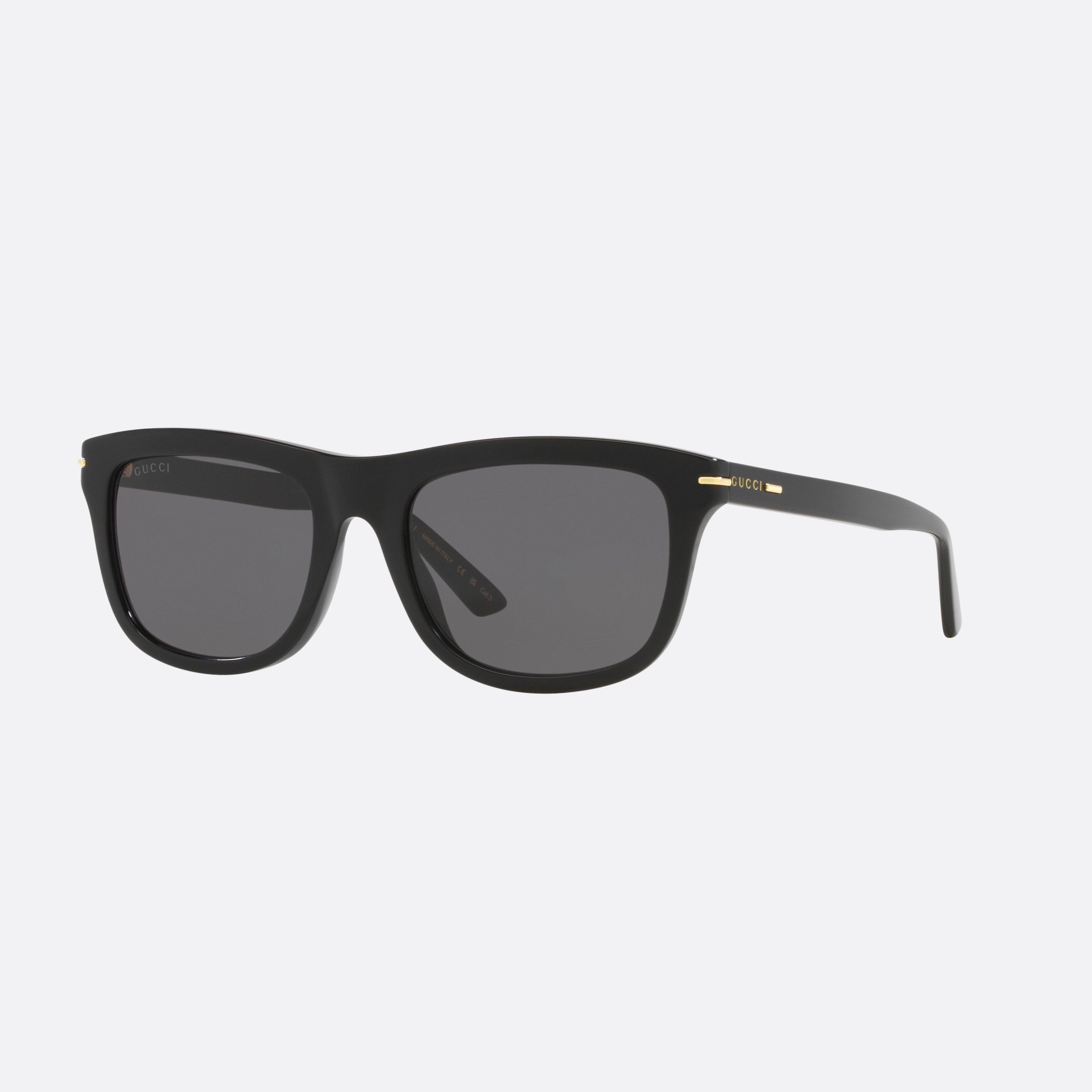 Gucci 55mm Black Square Man Sunglasses - Main View