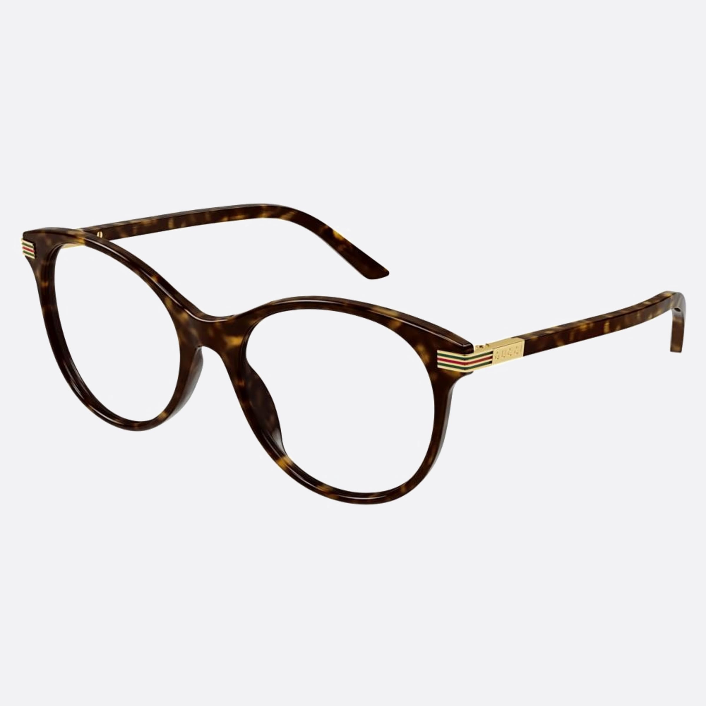 Gucci 53mm Havana Cat Eye Woman Eyeglasses - Side View