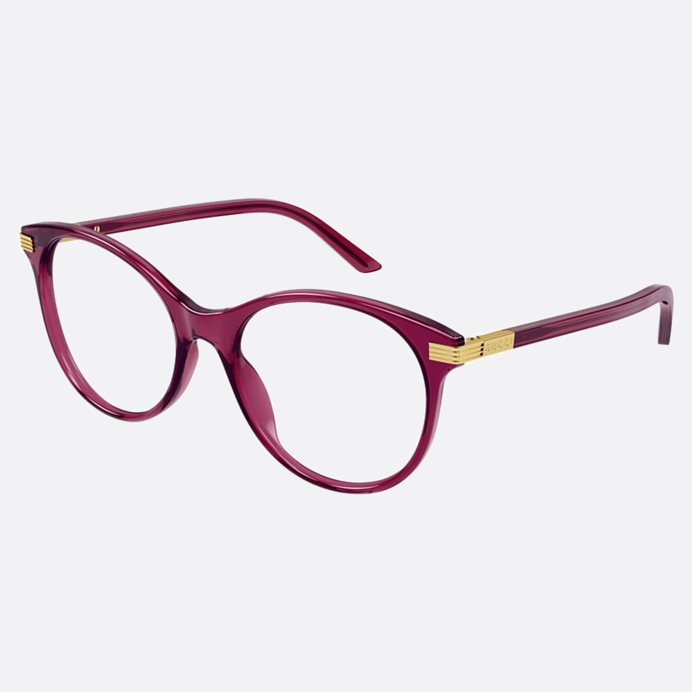 Gucci 53mm Red Cat Eye Woman Eyeglasses - Side View